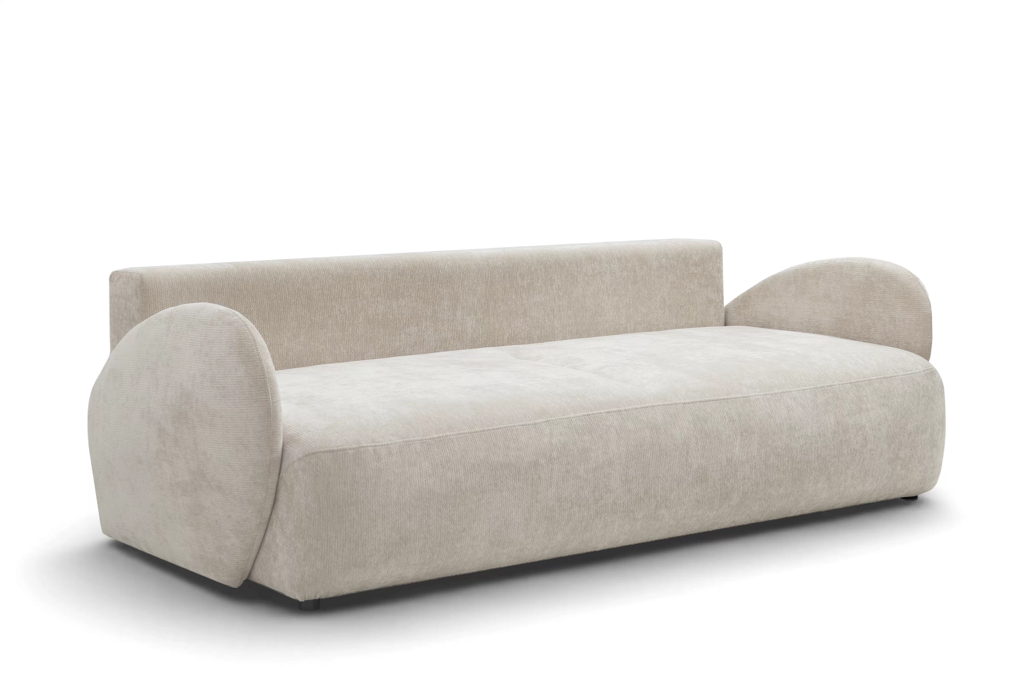 Pohovka s funkciou spania Dinel - béžový šenil Vibe 06 Pohovka s funkciou spánku Dinel - béžový šenil Vibe 06