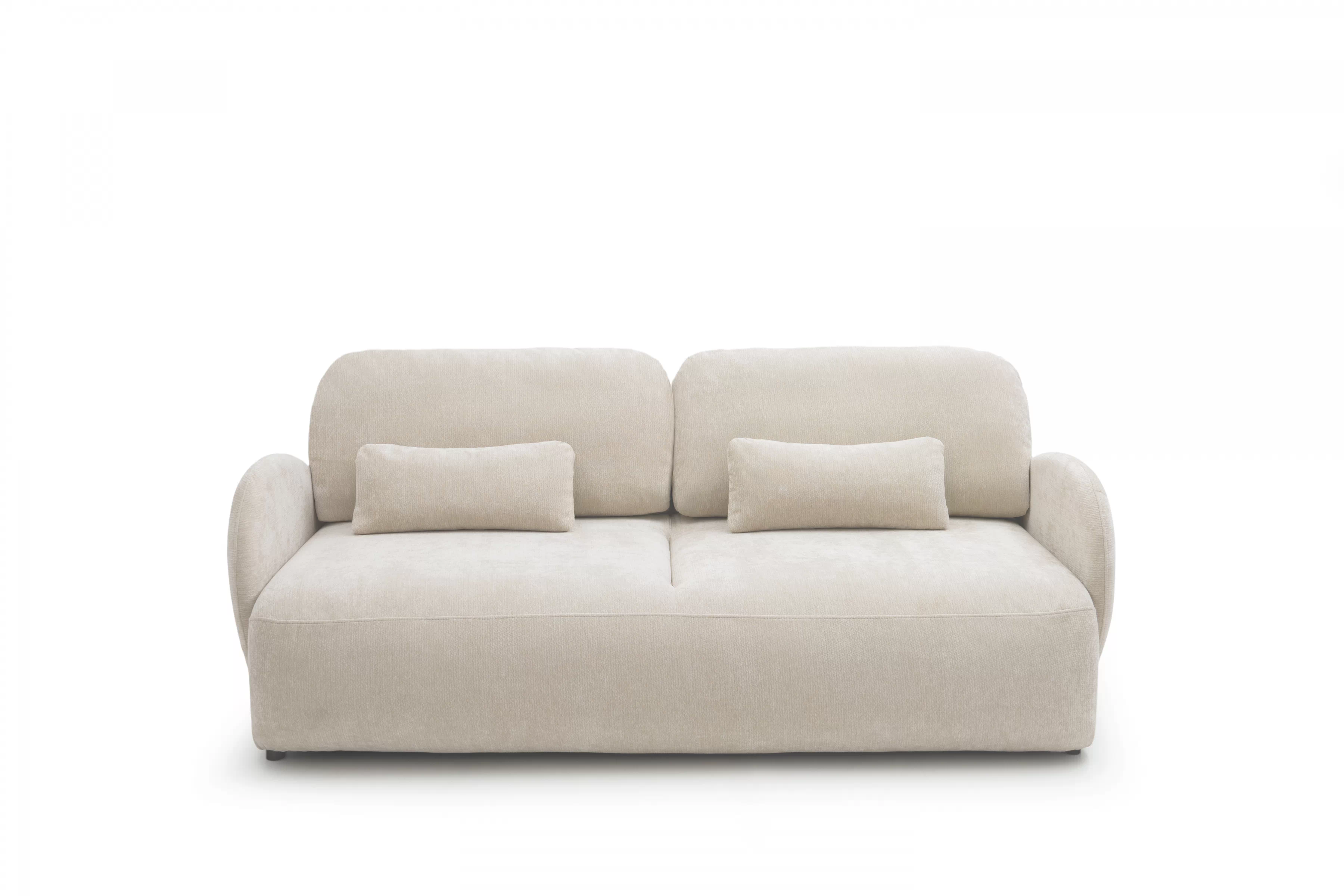 Pohovka s funkciou spania Dinel - béžový šenil Vibe 06 Pohovka s funkciou spánku Dinel - béžový šenil Vibe 06