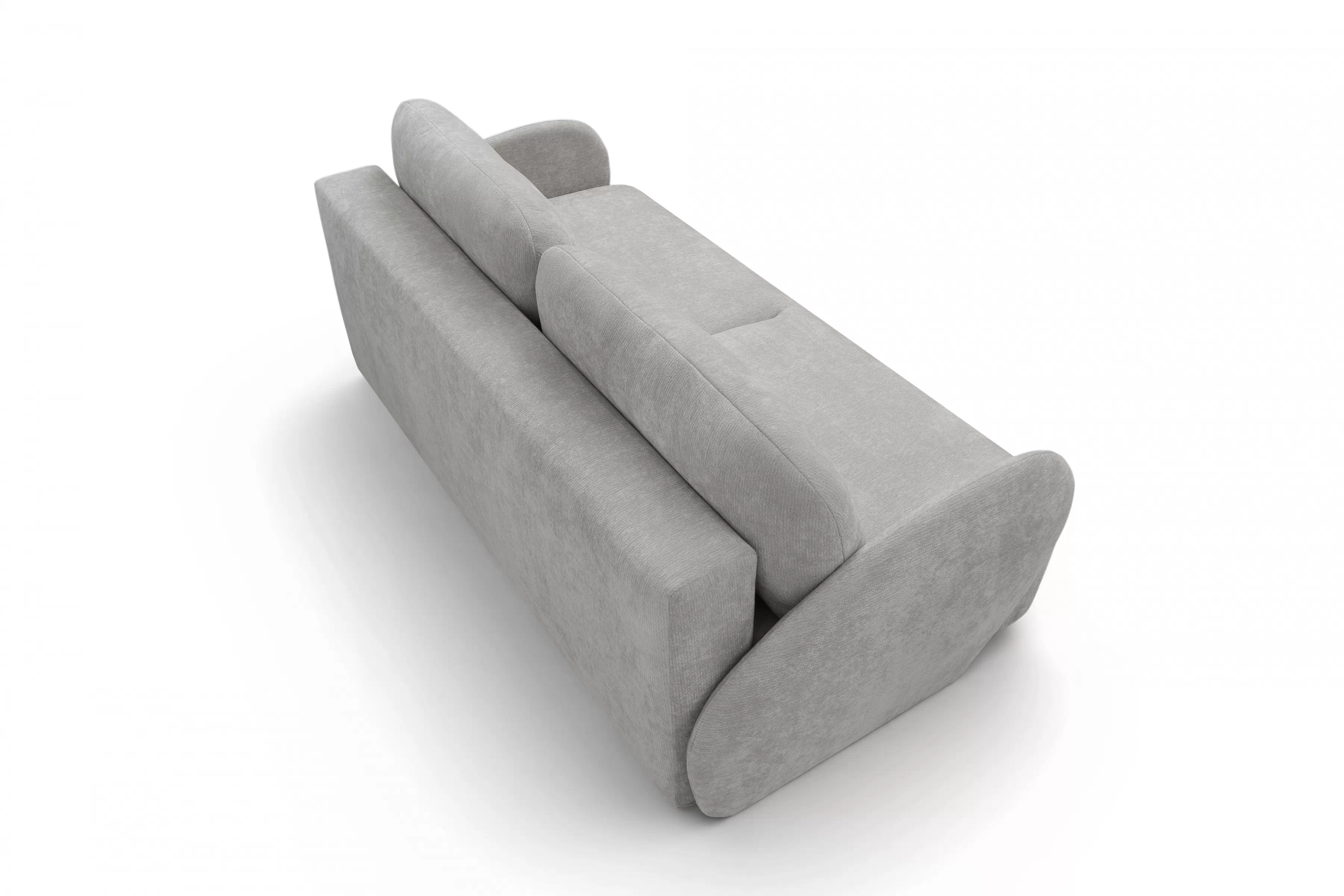 Pohovka s funkciou spania Dinel - sivý šenil Vibe 86 Pohovka s funkciou spánku Dinel - šedý šenil Vibe 86