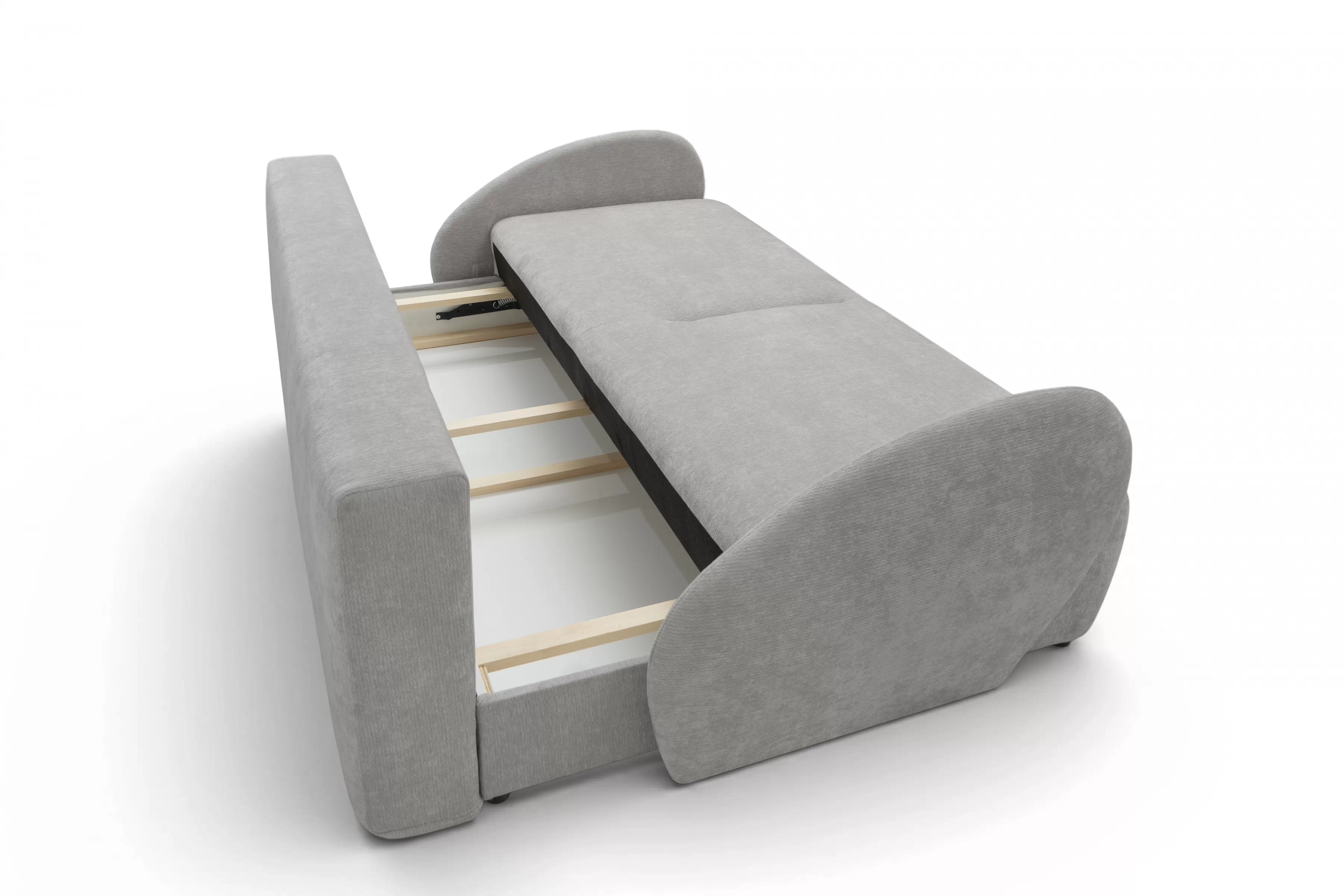 Pohovka s funkciou spania Dinel - sivý šenil Vibe 86 Pohovka s funkciou spánku Dinel - šedý šenil Vibe 86