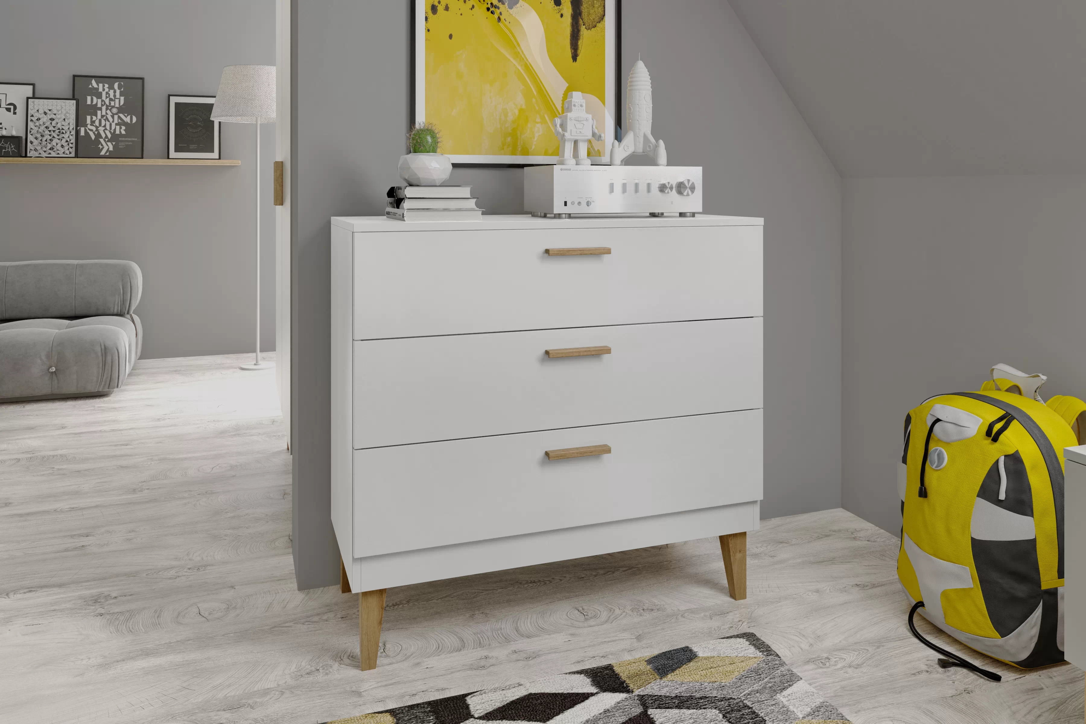 Dětská komoda Balio 100 cm - bílá Komoda dziecieca Balio 100 cm - bílá