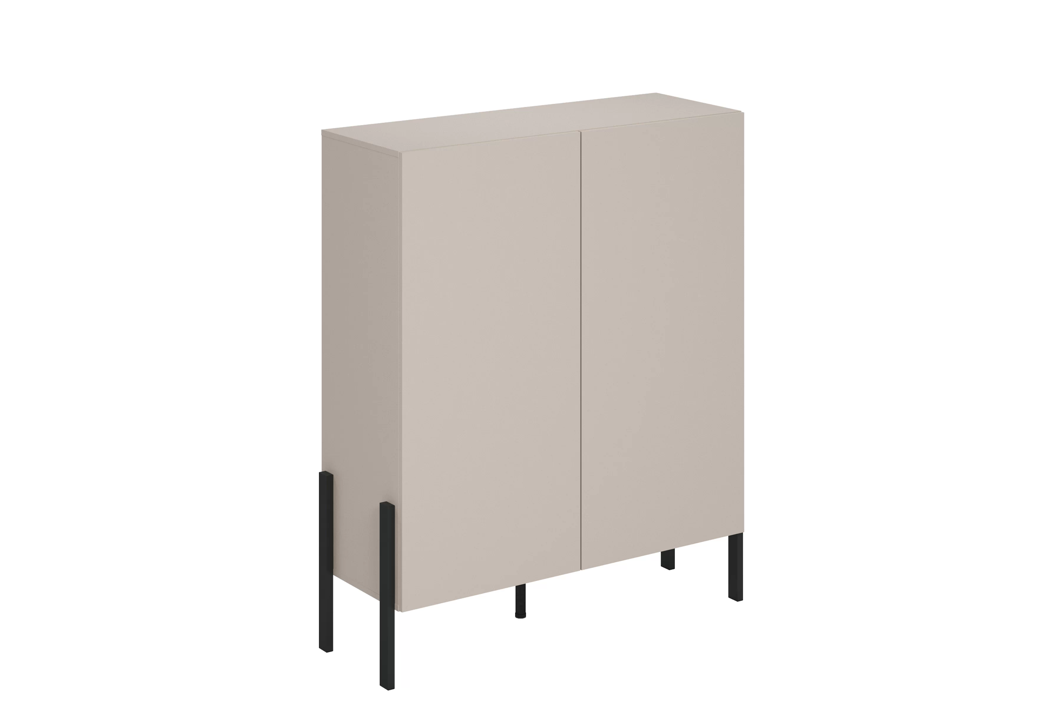 Komoda Jukon 114 cm dvoudveřová - kašmír / černé nohy Komoda Jukon 114 cm dvoudveřová - kašmír / černé nožičky