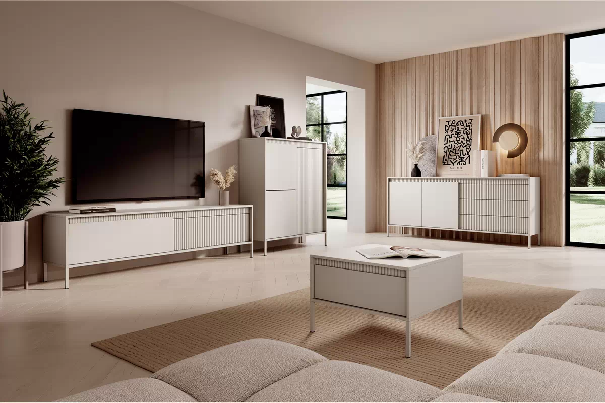 Komoda Sanos so zásuvkami 153 cm - Béžová Komoda Sanos so zásuvkami 153 cm - Béžová