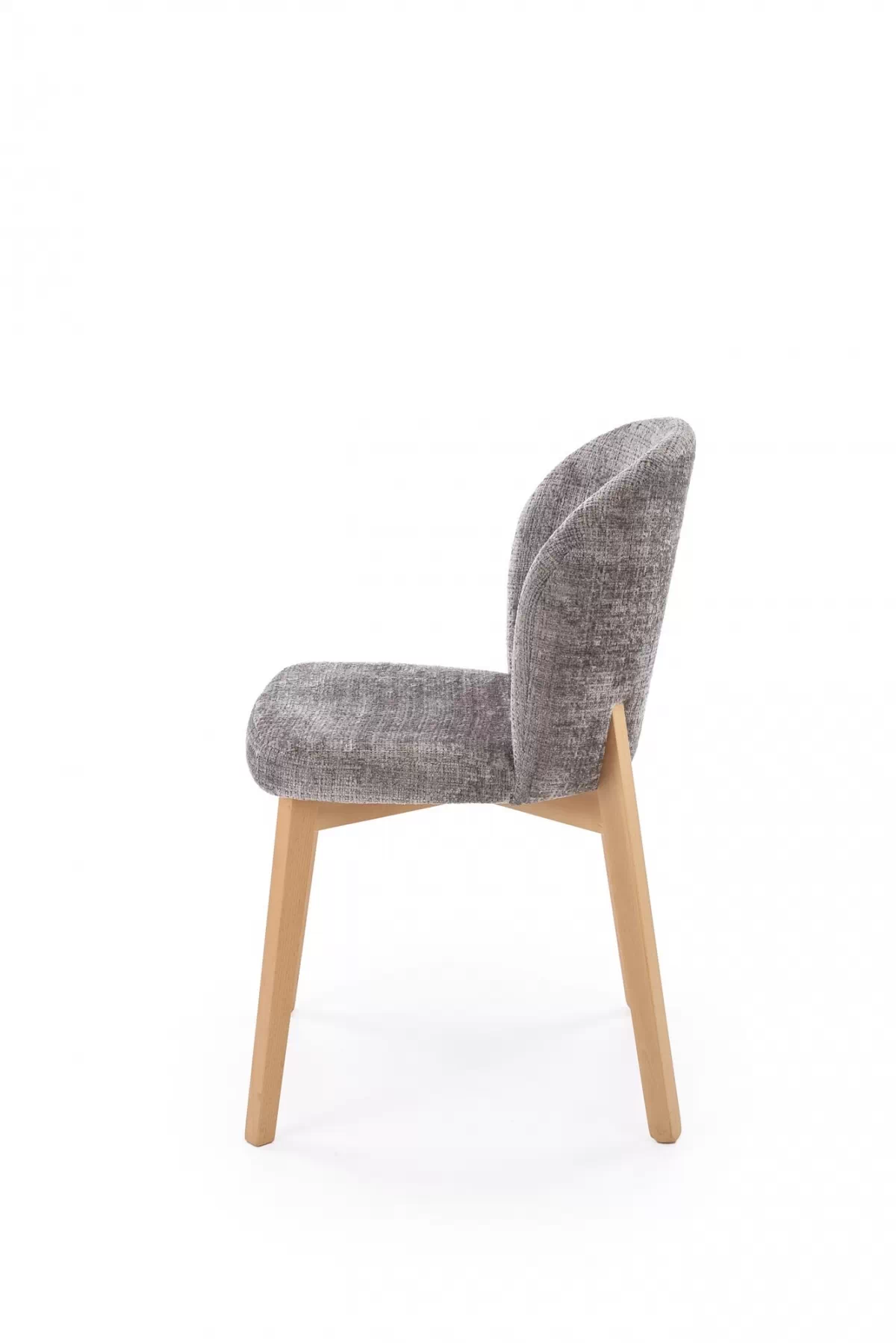 Stolička čalúnená Isario - sivá látka Cremona 96 / dub prírodný Stolička čalúnená Isario - Popolový Cremona 96 / Dub prírodné