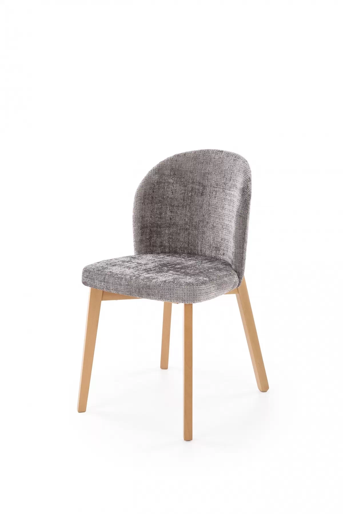 Stolička čalúnená Isario - sivá látka Cremona 96 / dub prírodný Stolička čalúnená Isario - Popolový Cremona 96 / Dub prírodné