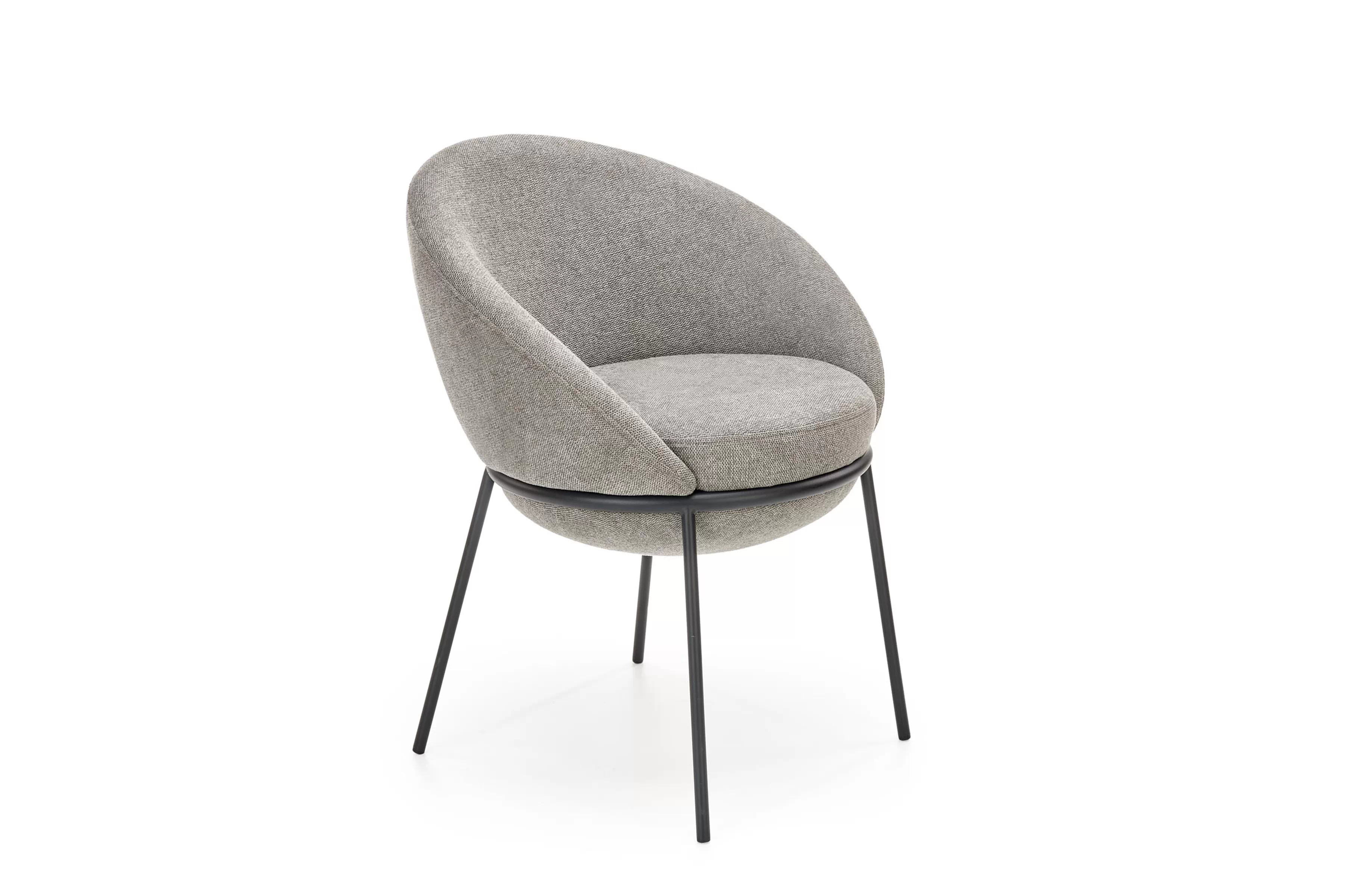 Čalouněná jídelní židle K482 skořepinová - šedá židle čalouněné K482 kubelkowe - popelavá