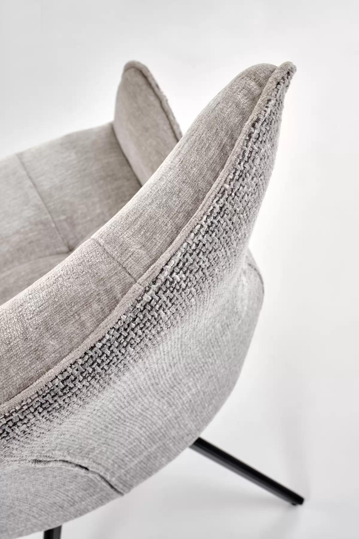 Otočená čalúnená stolička Rippla - popolavá Stolička čalúnená rippla otočna - popielate