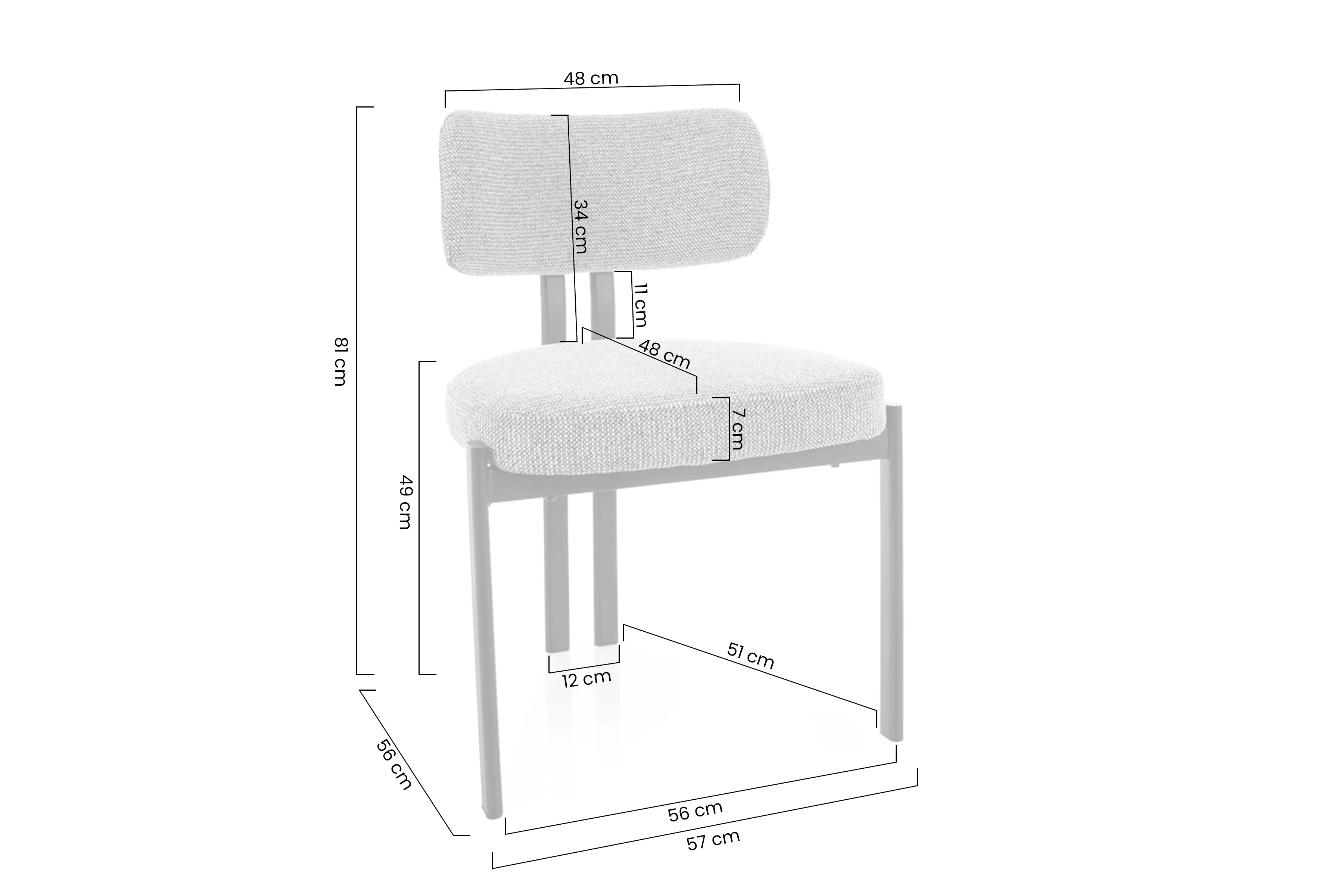 Čalúnená stolička Seluvo - béžová / kašmír Stolička čalúnená Seluvo - Béžová / kašmír