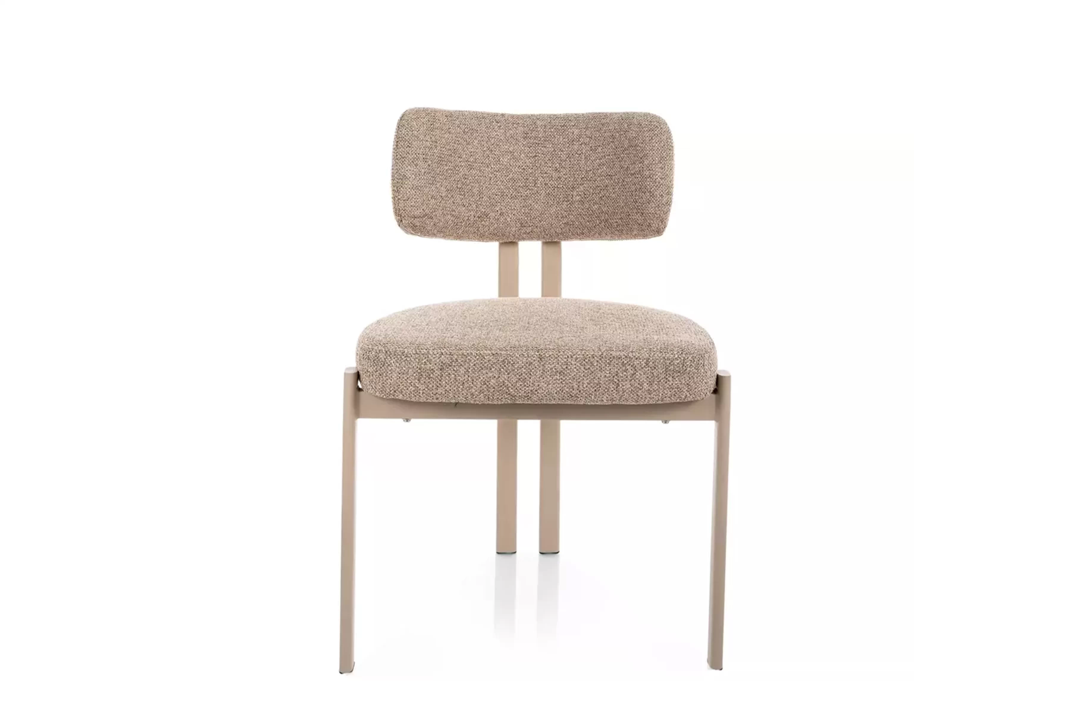 Čalúnená stolička Seluvo - béžová / kašmír Stolička čalúnená Seluvo - Béžová / kašmír