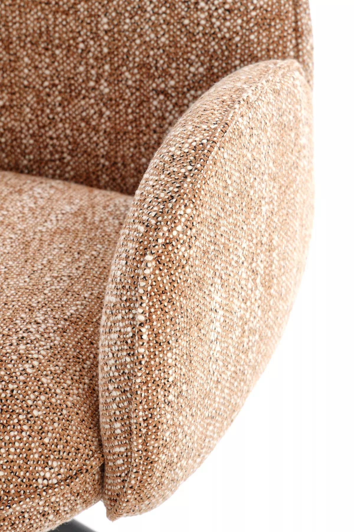 Čalouněná otočná židle Sofel - skořicová / černé nohy židle čalouněné sofel obrotowe - cynamonowe / černé nožičky