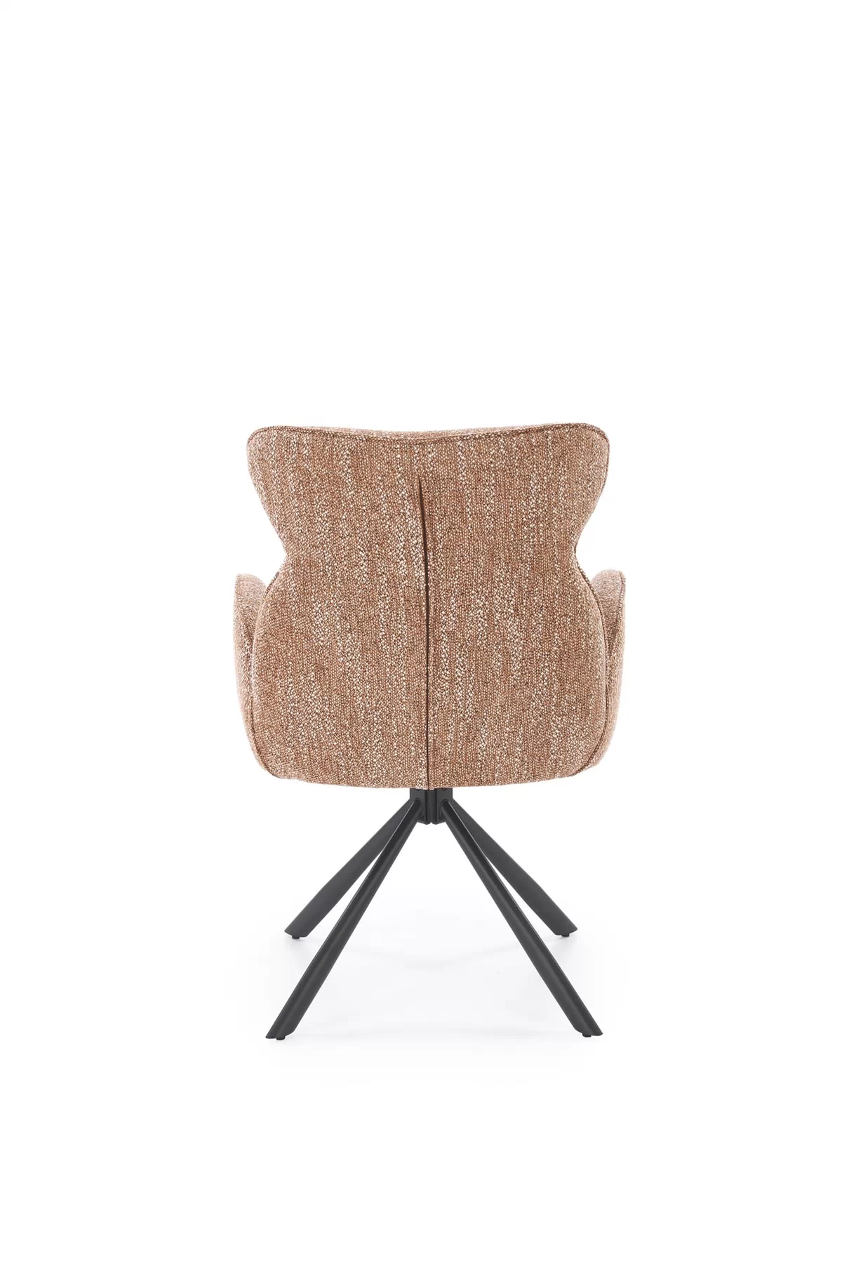 Čalouněná otočná židle Sofel - skořicová / černé nohy židle čalouněné sofel obrotowe - cynamonowe / černé nožičky