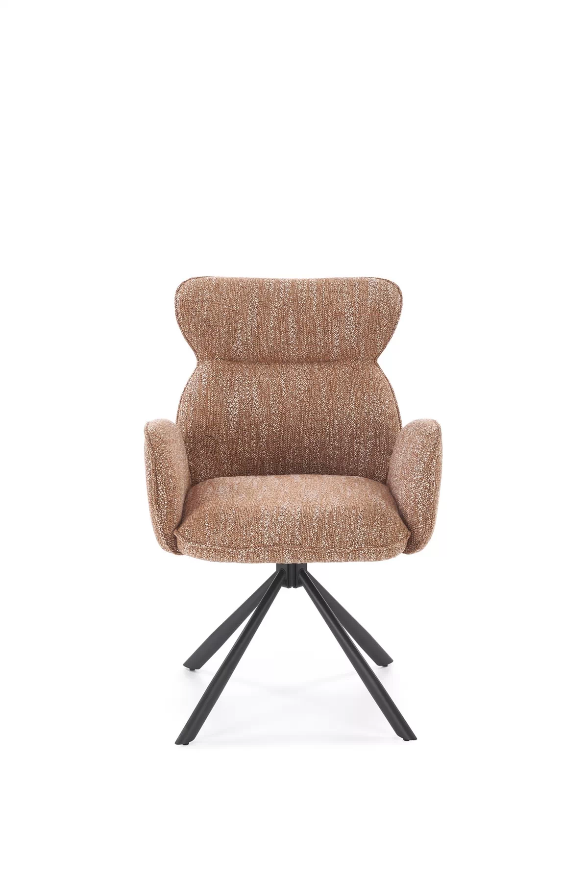 Čalouněná otočná židle Sofel - skořicová / černé nohy židle čalouněné sofel obrotowe - cynamonowe / černé nožičky