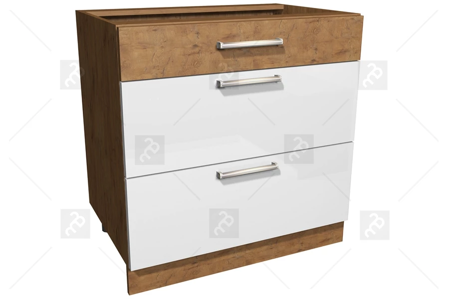 Kuchyně Vindigo - Komplet L 330x340 - Komplet nábytku kuchyňského Vindigo 80 D 3S BB - dolní skříňka s třemi zásuvkami