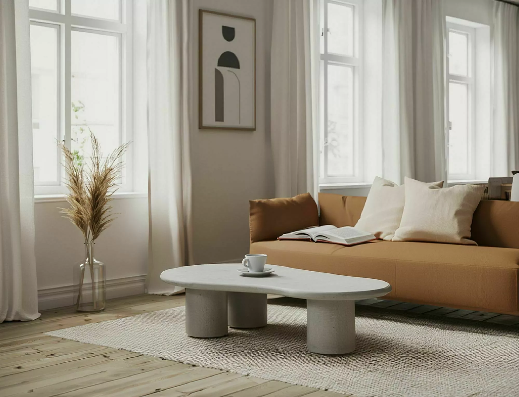 Konferenčný stolík Selena 130 cm - svetlosivý Konferenčný stolík selena 130 cm do obývacej izby - svetlý šedý