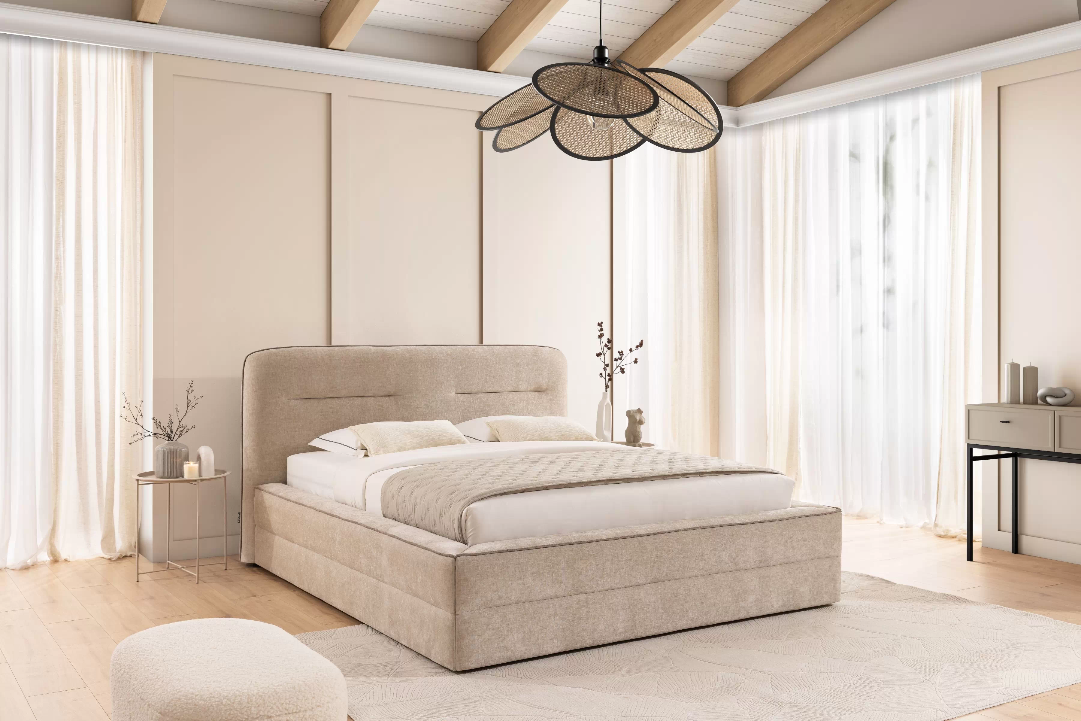 Čalouněná postel s úložným prostorem Tulia I 140x200 Postel pro ložnice s úložným prostorem Tulia 140x200