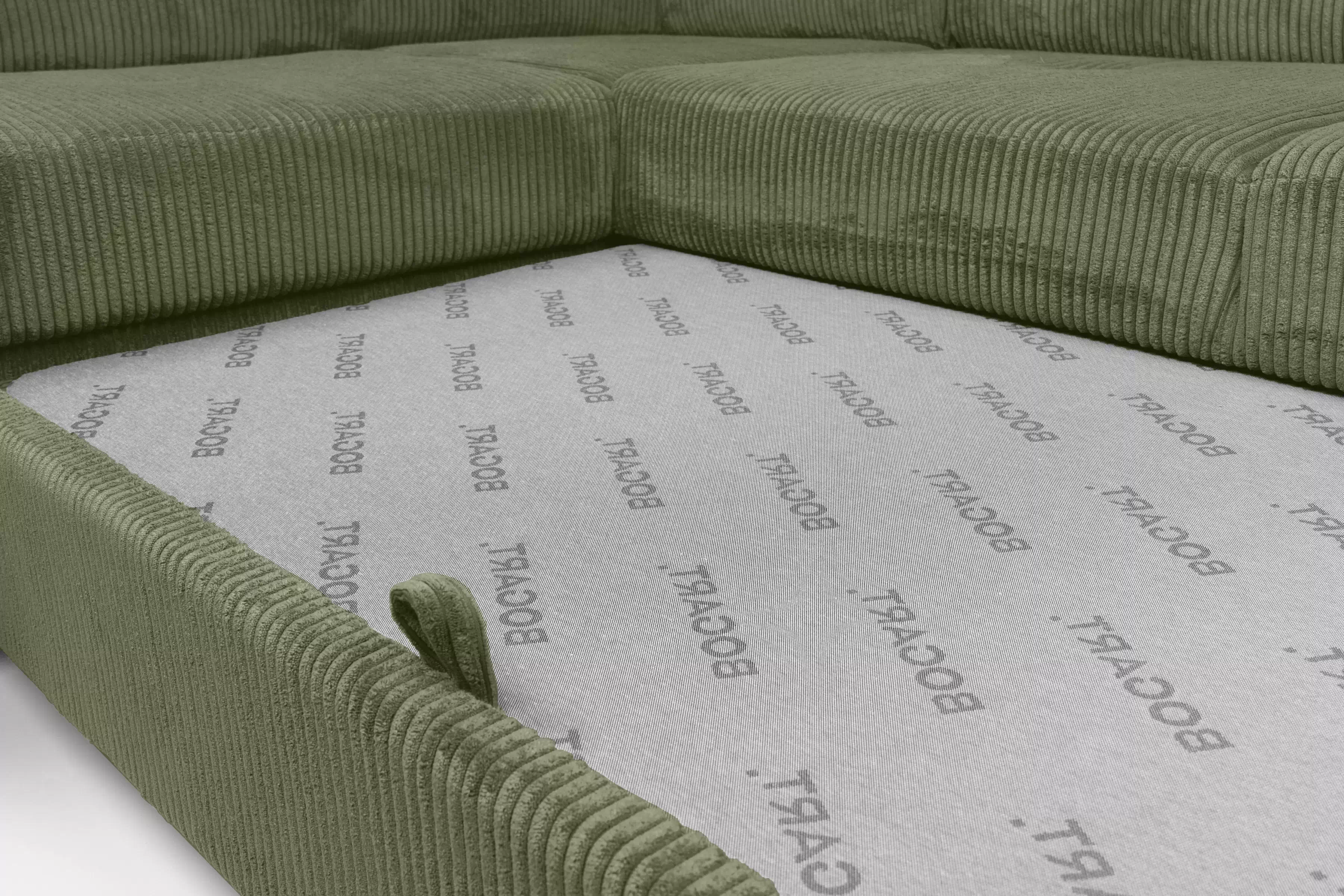 Rohová sedačka Annabelle L ľavostranná - zelený manšester Lincoln 37 / čierne nohy Rohová sedacia súprava do obývacej izby Annabelle L Ľavá strana - Zelený MENČESTER Lincoln 37 / nožičky čierny