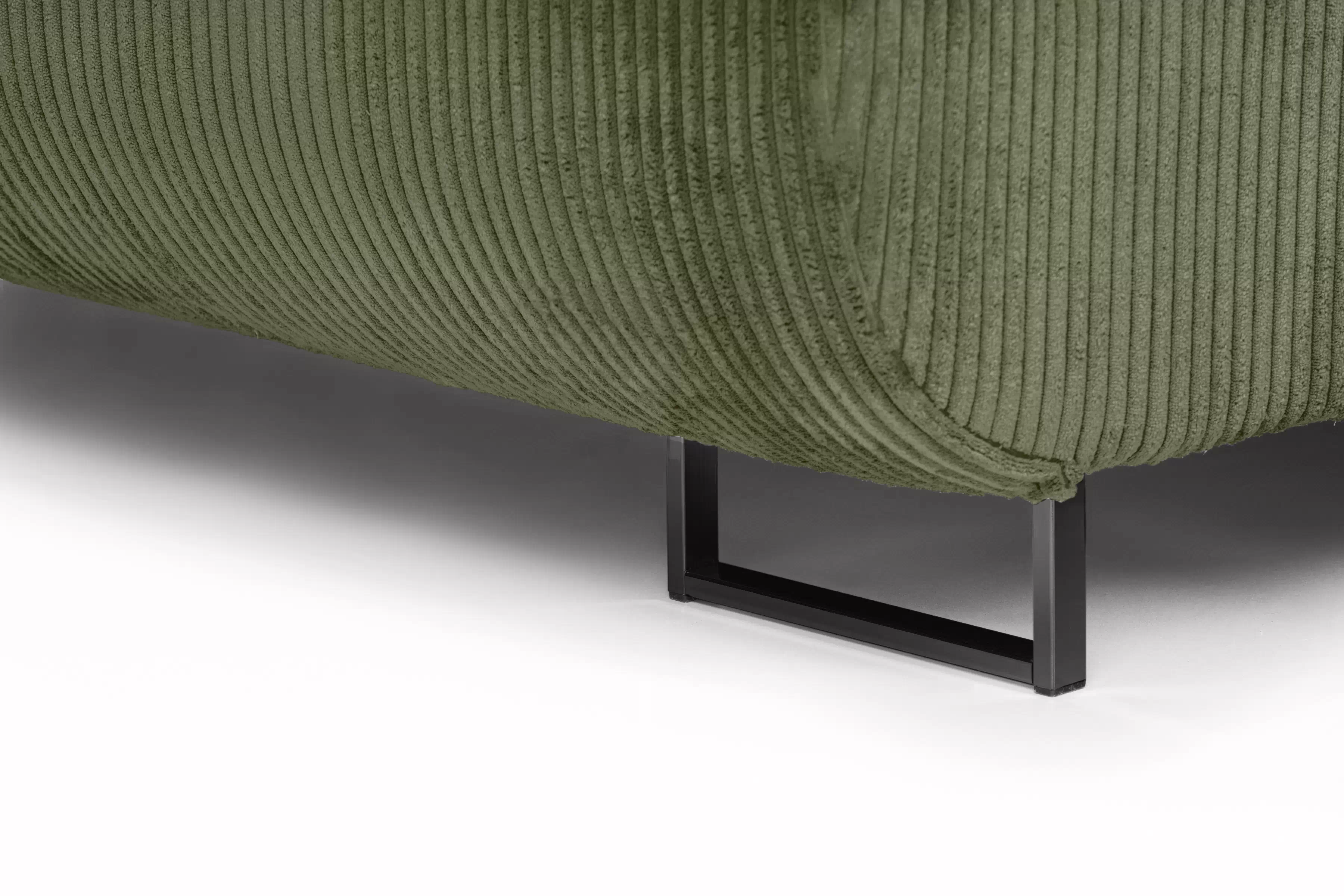 Rohová sedačka Annabelle L ľavostranná - zelený manšester Lincoln 37 / čierne nohy Rohová sedacia súprava do obývacej izby Annabelle L Ľavá strana - Zelený MENČESTER Lincoln 37 / nožičky čierny