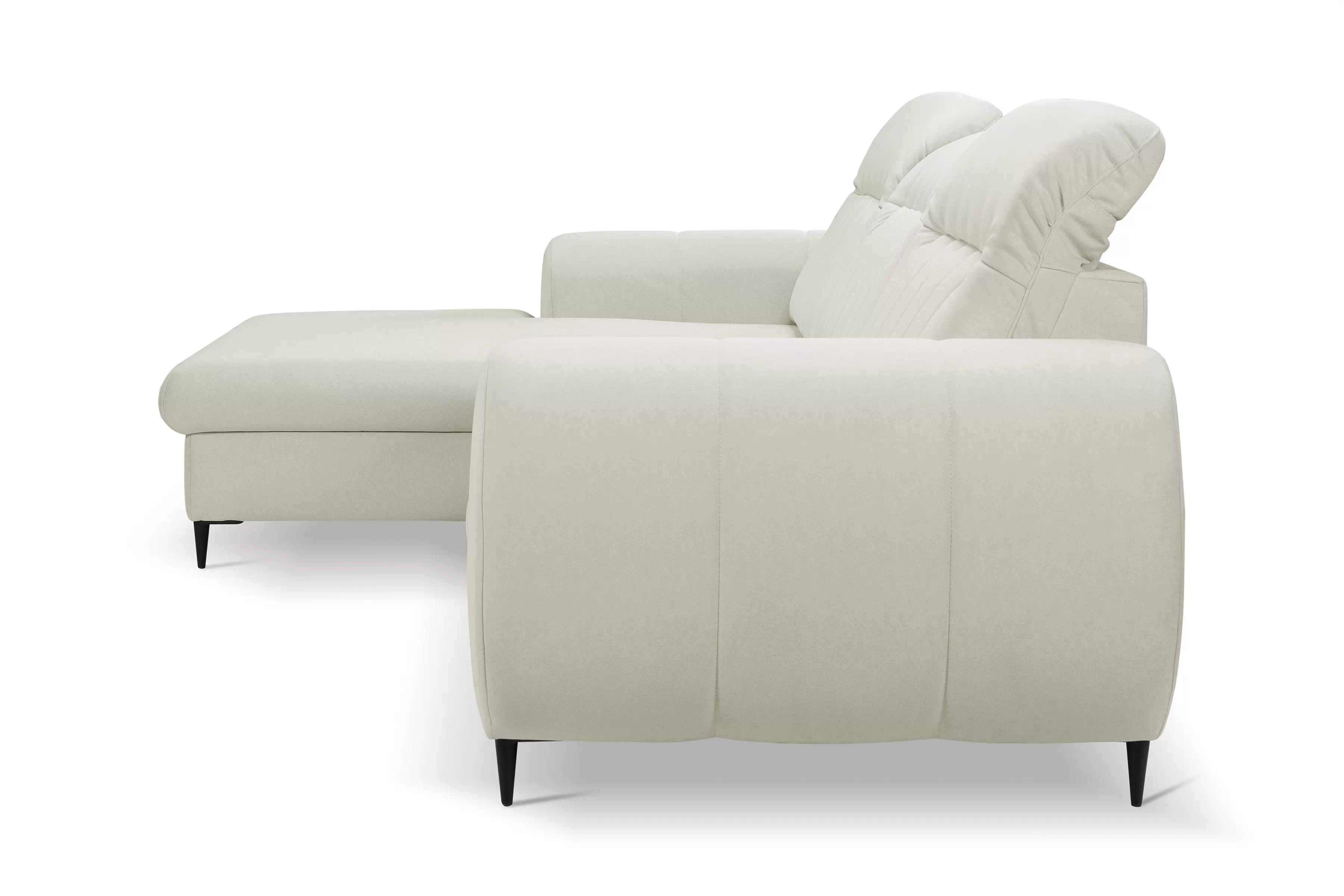 Rozkladacia rohová sedacia súprava Fiora ľavá - krémová žinylka Castel 03 Rohová sedacia súprava Fiora s funkciou spania Ľavá strana - Krémový šenil Castel 03