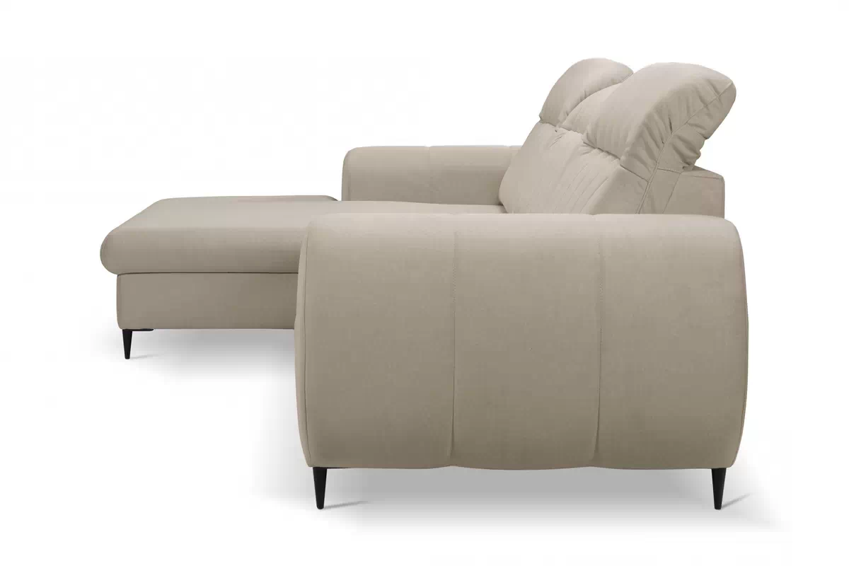 Rohová rozkládací sedací souprava Fiora levá - béžový šenil Castel 15 Rohová sedací souprava Fiora s funkcí spaní Strana levá - béžový šenil Castel 15