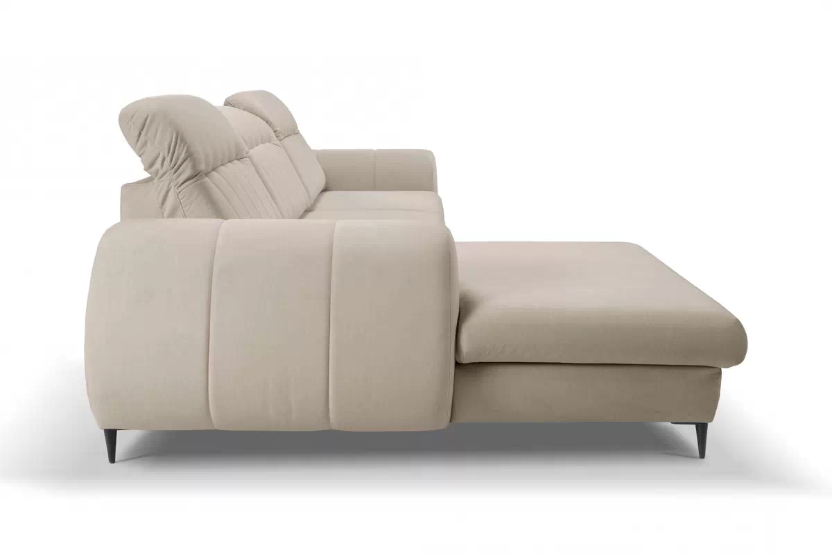 Rohová rozkládací sedací souprava Fiora levá - béžový šenil Castel 15 Rohová sedací souprava Fiora s funkcí spaní Strana levá - béžový šenil Castel 15