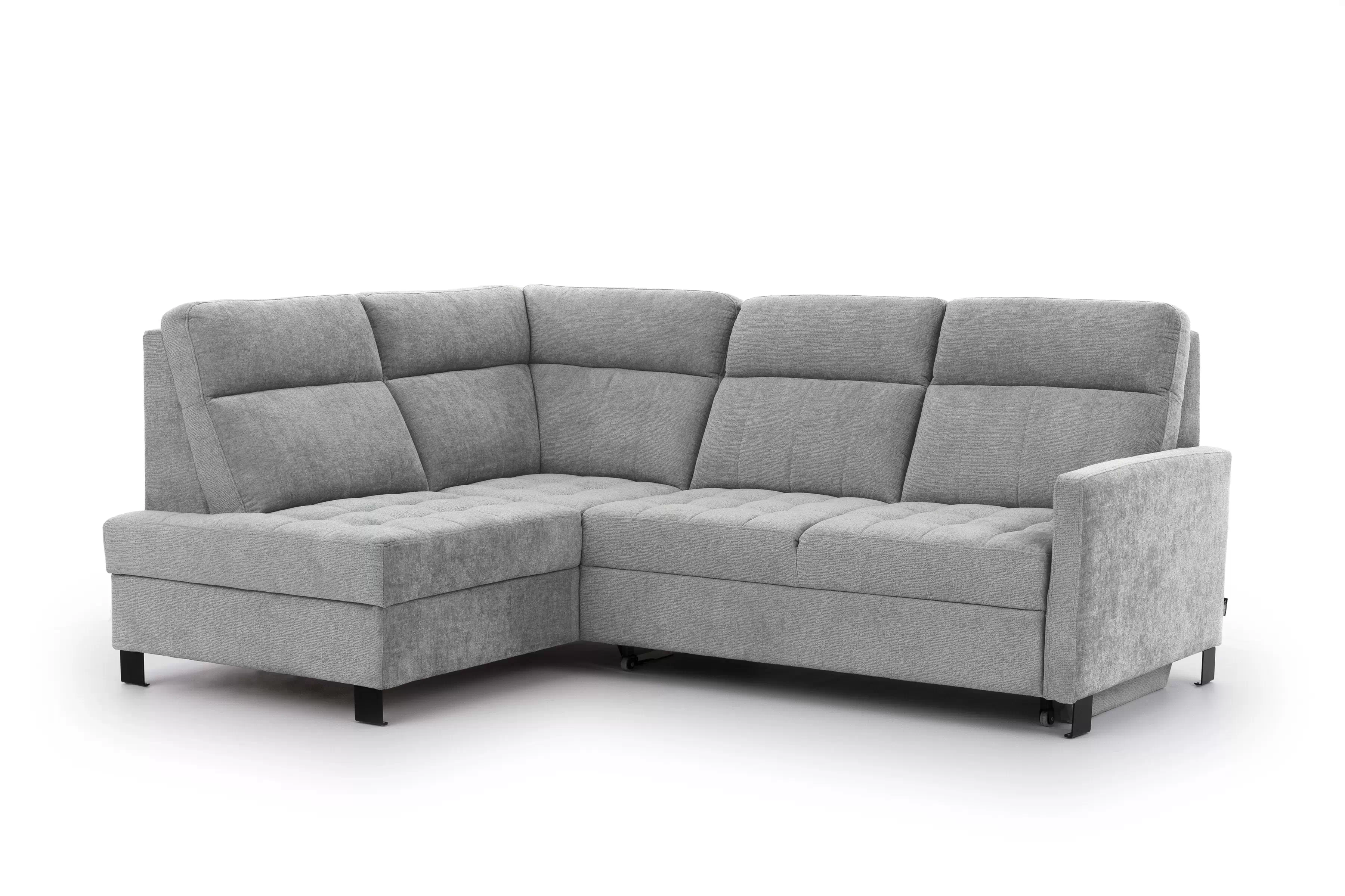 Rohová sedačka Gespano L ľavostranná s úzkou opierkou - sivý šenil Perfect Harmony 80 Rohová sedacia súprava Gespano L Ľavá strana z waskim bokiem - šedý šenil Perfect Harmony 80