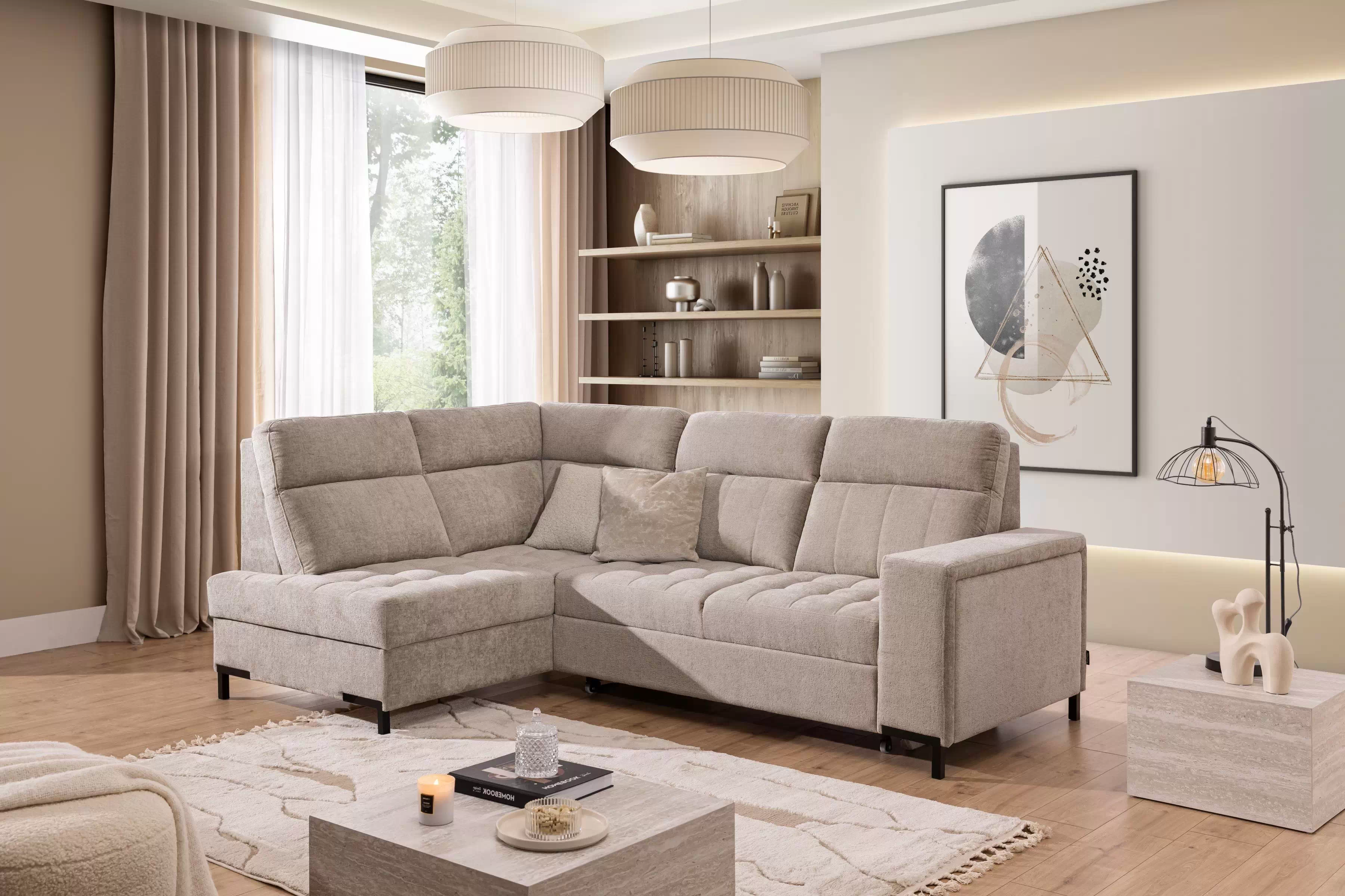 Rohová sedací souprava Gespano L levá - široký bok Rohová sedací souprava Gespano L levá z szerokim bokiem