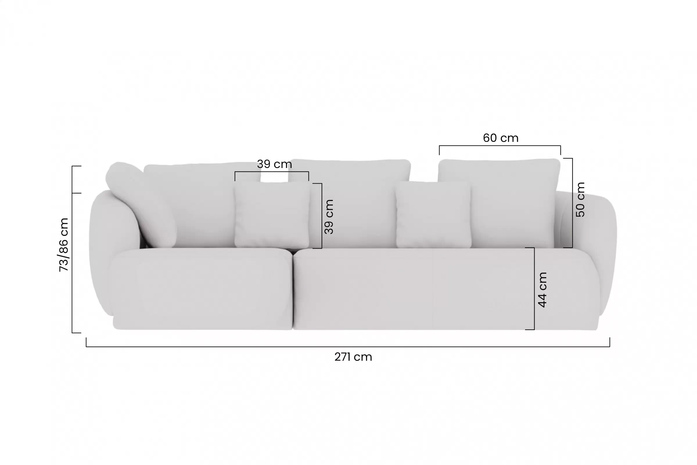 Rohová sedacia súprava Finezal 2P+OTZL ľavá - béžová žinylka Tender Way 04  Rohová sedacia súprava Ľavá strana do obývacej izby Finezal 2P+OTZL - tmavý béžový šenil Tender Way 04 