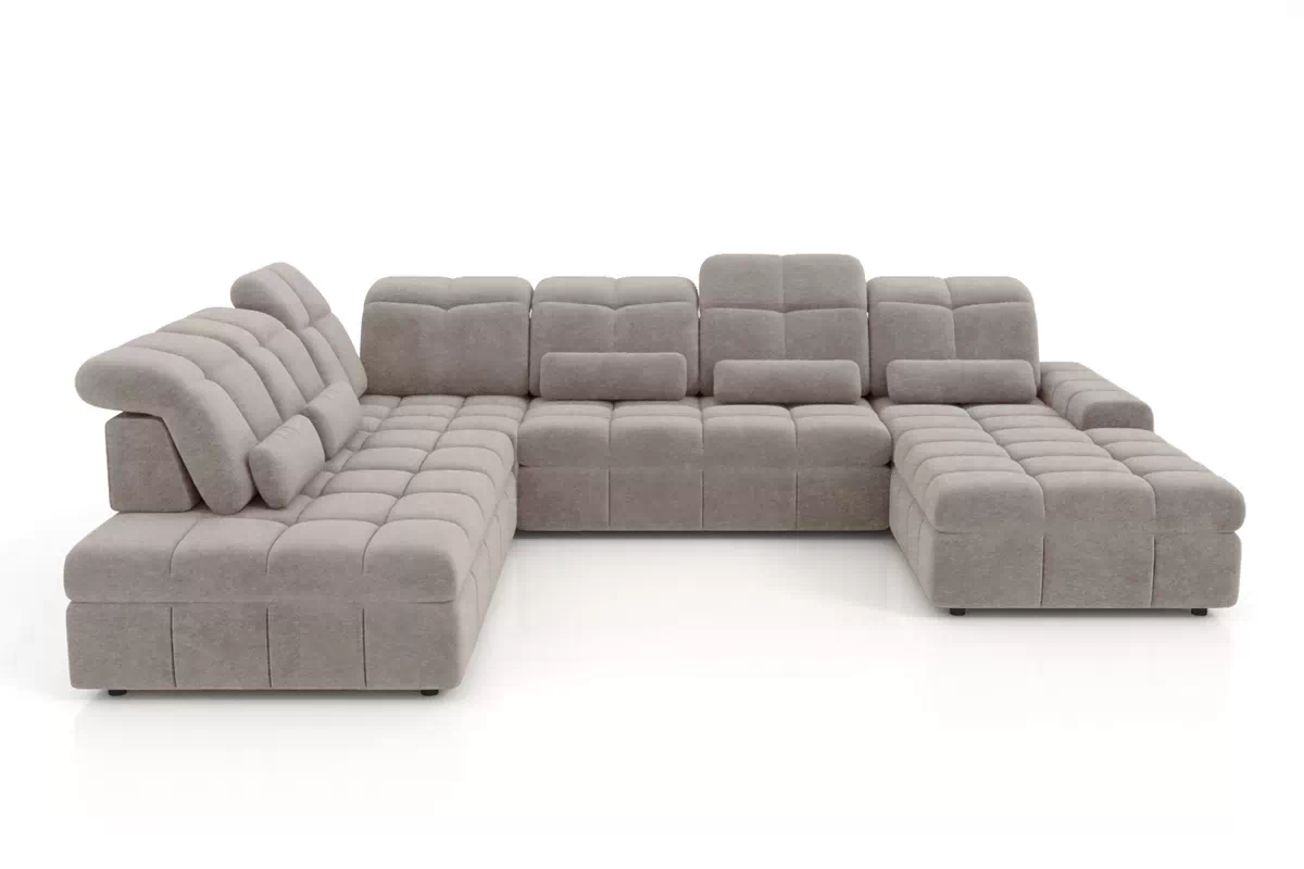 Rohová sedacia súprava Magnelio U II elektrická s funkciou spania ľavá - béžová čistiaca látka Zoya 02 Rohová sedacia súprava Magnelio U II elektryczny s funkciou spánku Ľavá strana - Béžová dzianina ľahkočistiaca Zoya 02