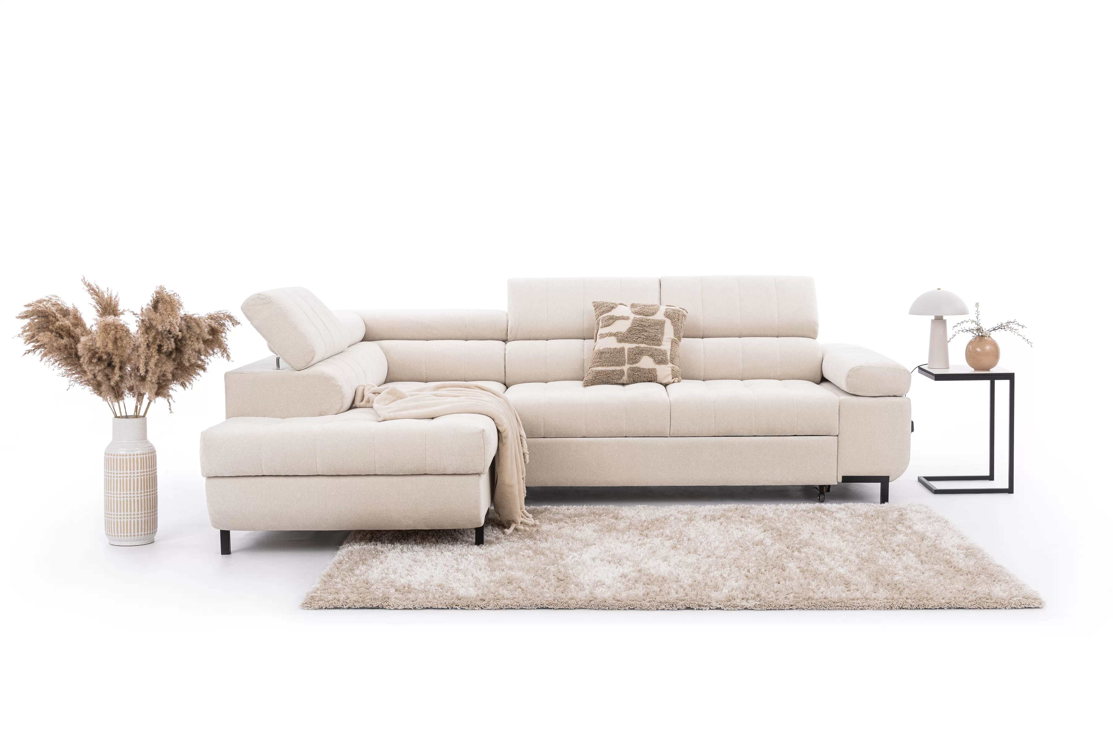 Rozkladacia rohová sedacia súprava Tyrion L Rohová sedacia súprava rozkladany do obývacej izby Tyrion L