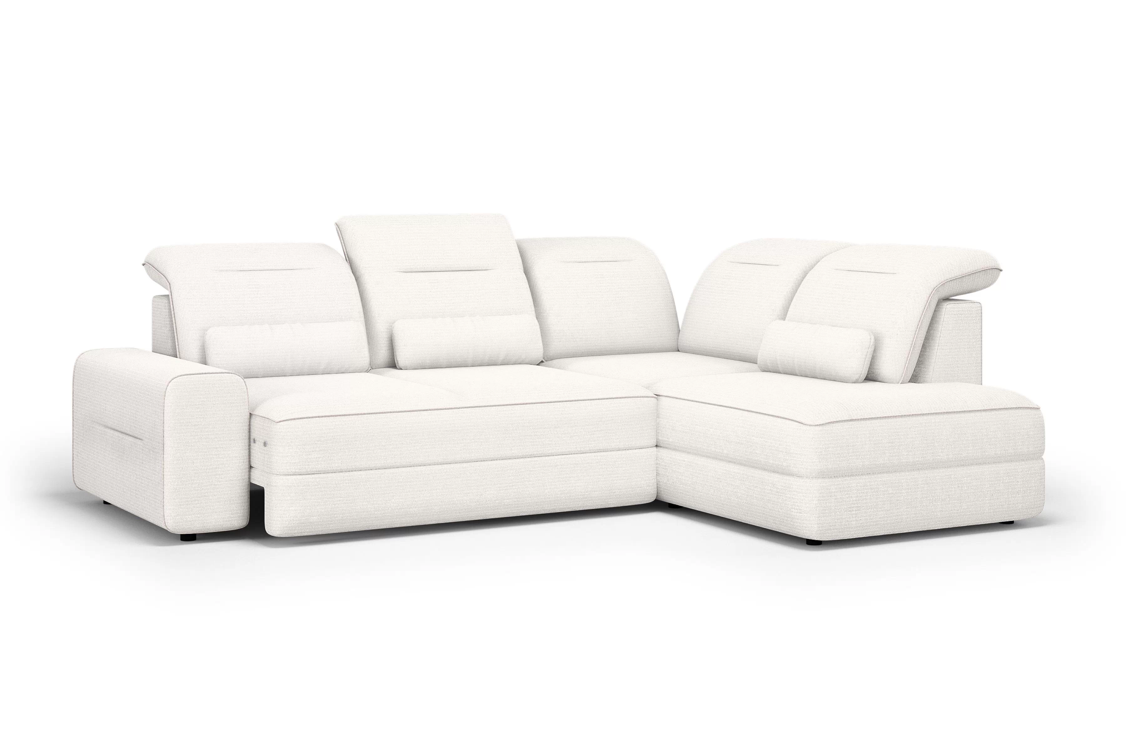 Rohová pohovka Tulia L s elektricky výsuvným sedákem Rohová sedací souprava z elektricky wysuwanym sedadlem Tulia L