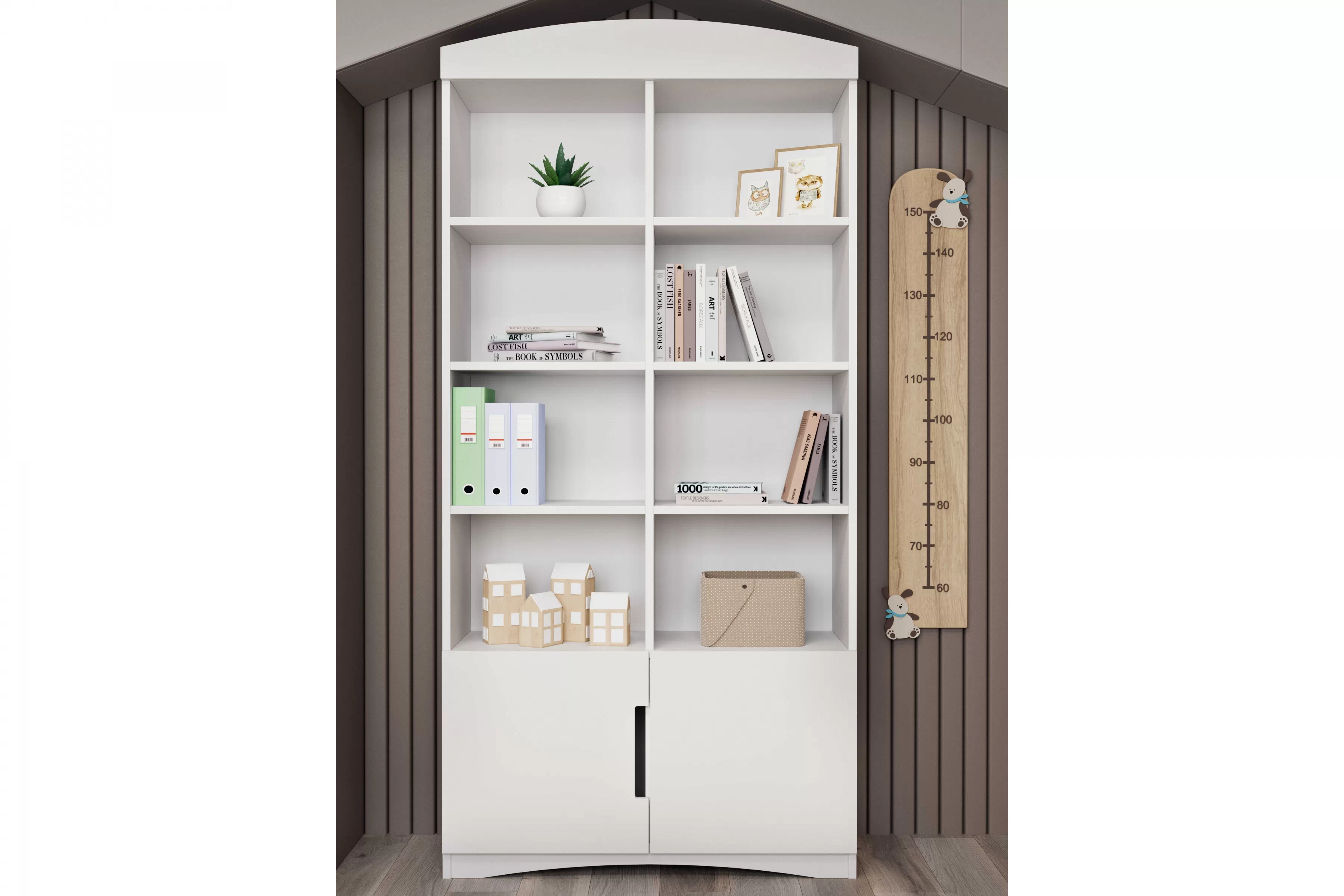 Detský regál Guli 90 cm - biela Regál Detský Guli 90 cm - Biely