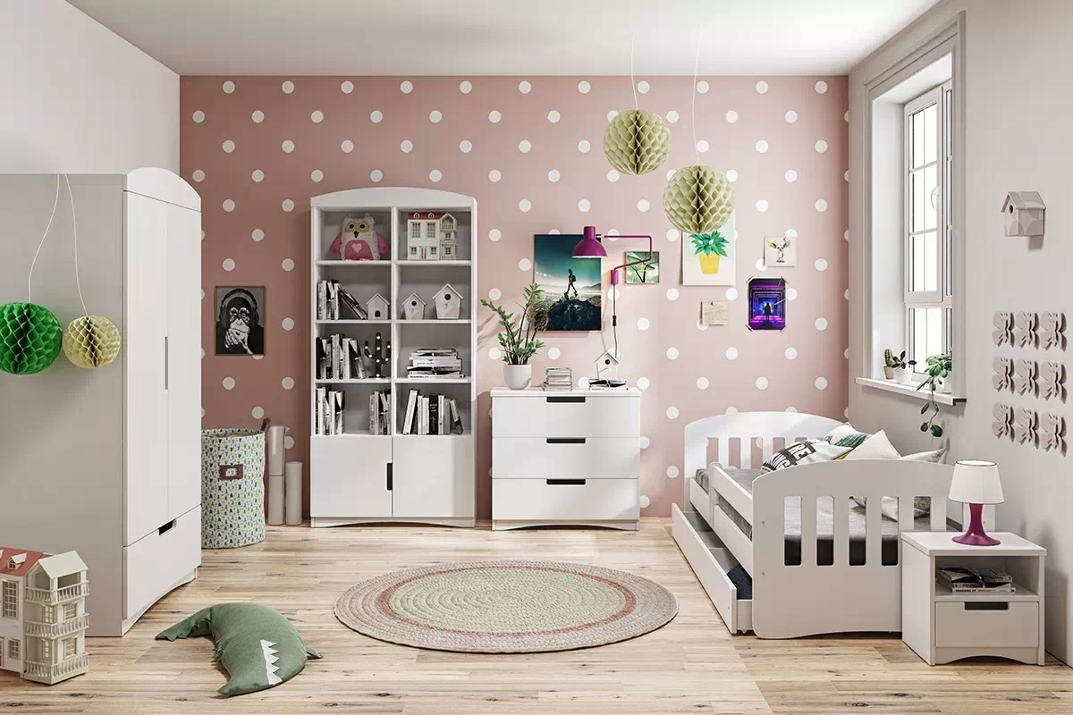 Detský regál Guli 90 cm - biela Regál Detský Guli 90 cm - Biely