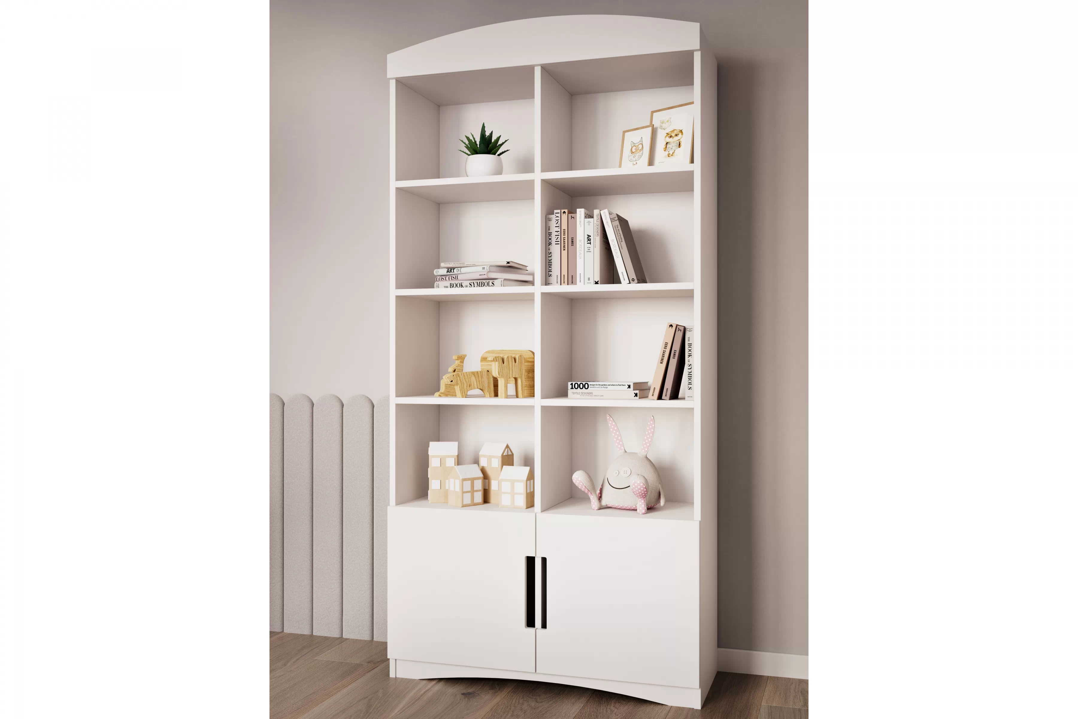 Detský regál Guli 90 cm - biela Regál Detský Guli 90 cm - Biely