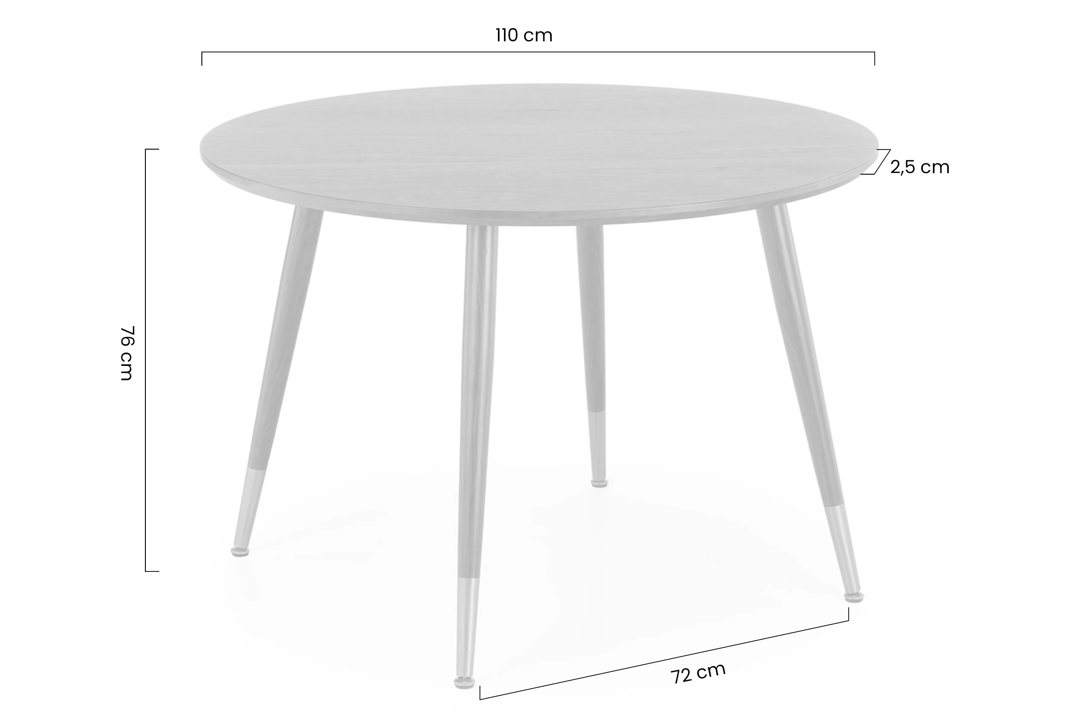 Okrúhly stôl Domenico 110 cm - orech Stôl okragly Domenico 110 cm - Orech