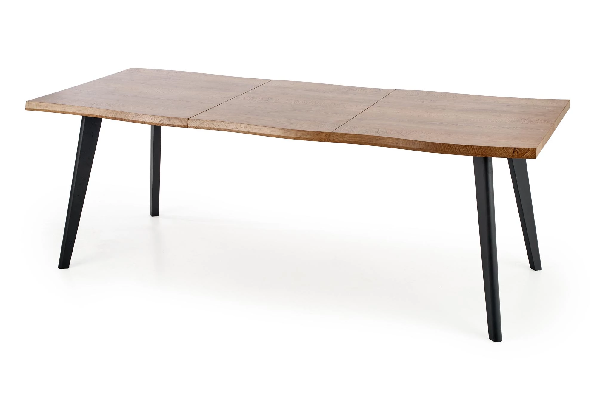 Sanvi bővíthető étkezőasztal 120-180x80 cm - natúr / fekete lábak stůl rozkladany dickson 120-160/80 - Fekete