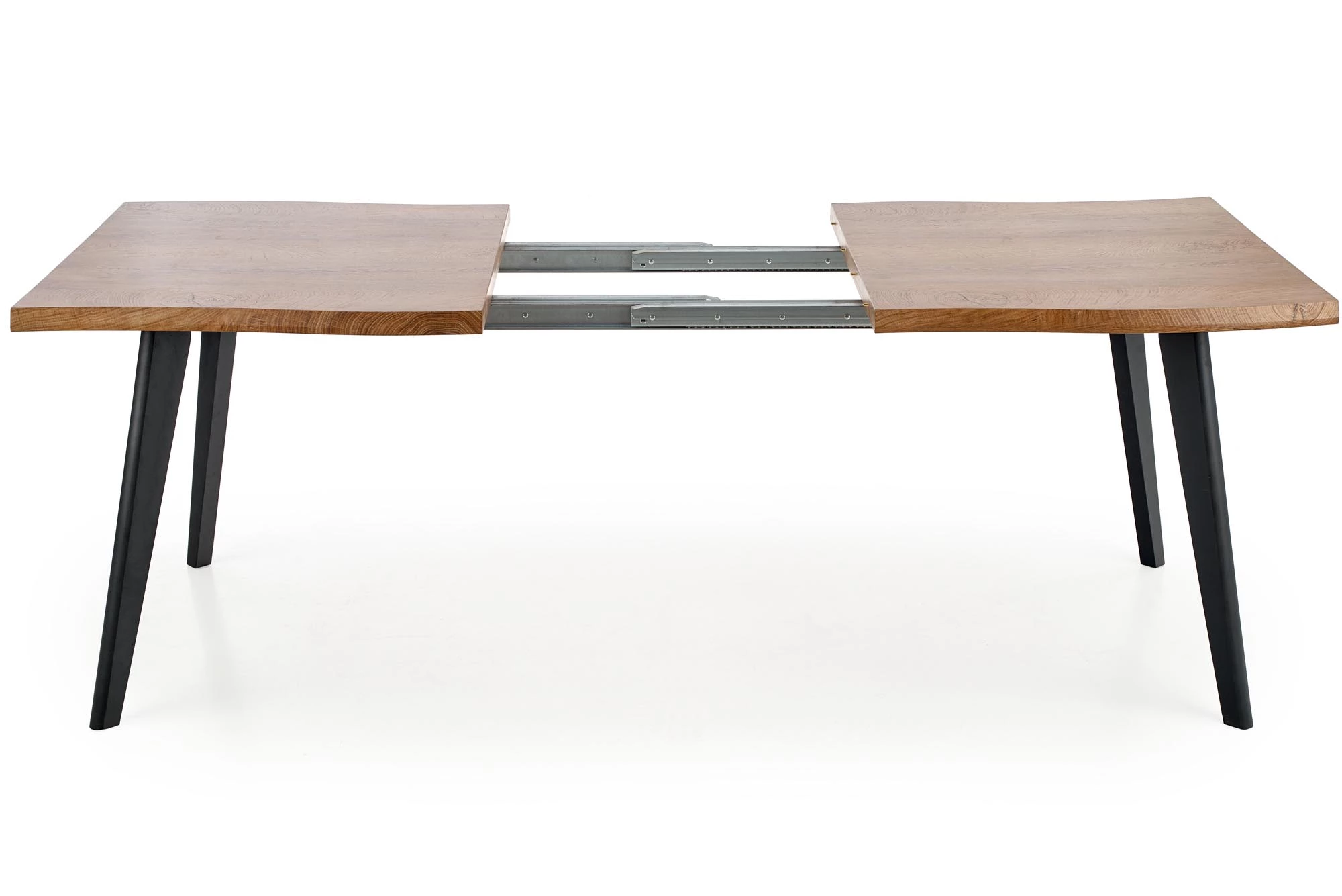 Sanvi bővíthető étkezőasztal 120-180x80 cm - natúr / fekete lábak stůl rozkladany dickson 120-160/80 - Fekete