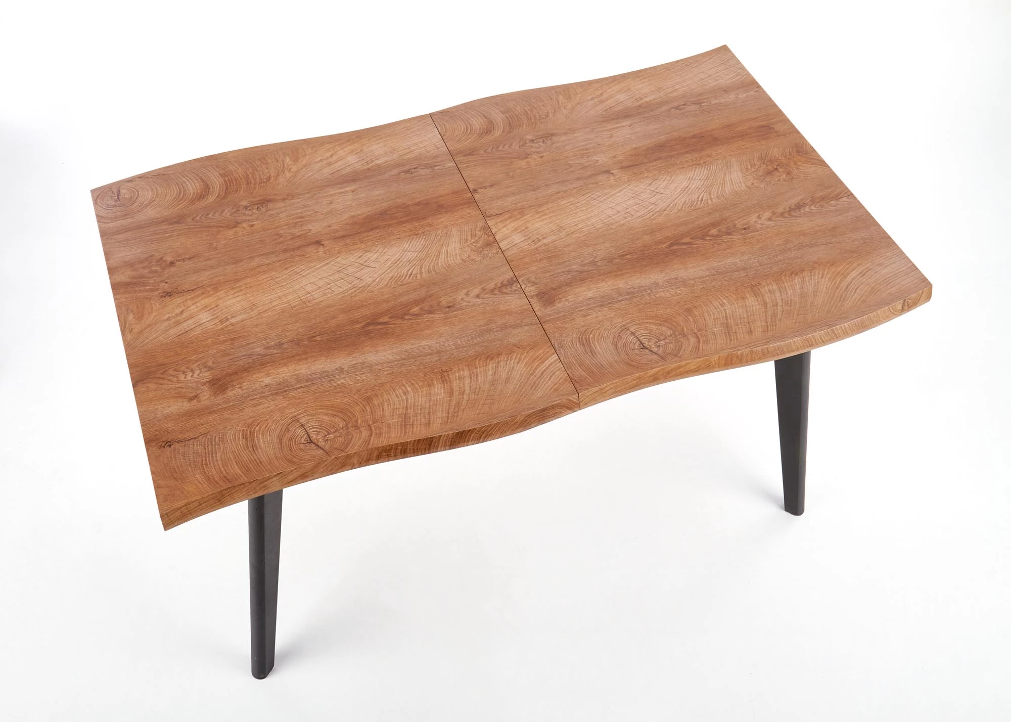 Sanvi bővíthető étkezőasztal 120-180x80 cm - natúr / fekete lábak stůl rozkladany dickson 120-160/80 - Fekete