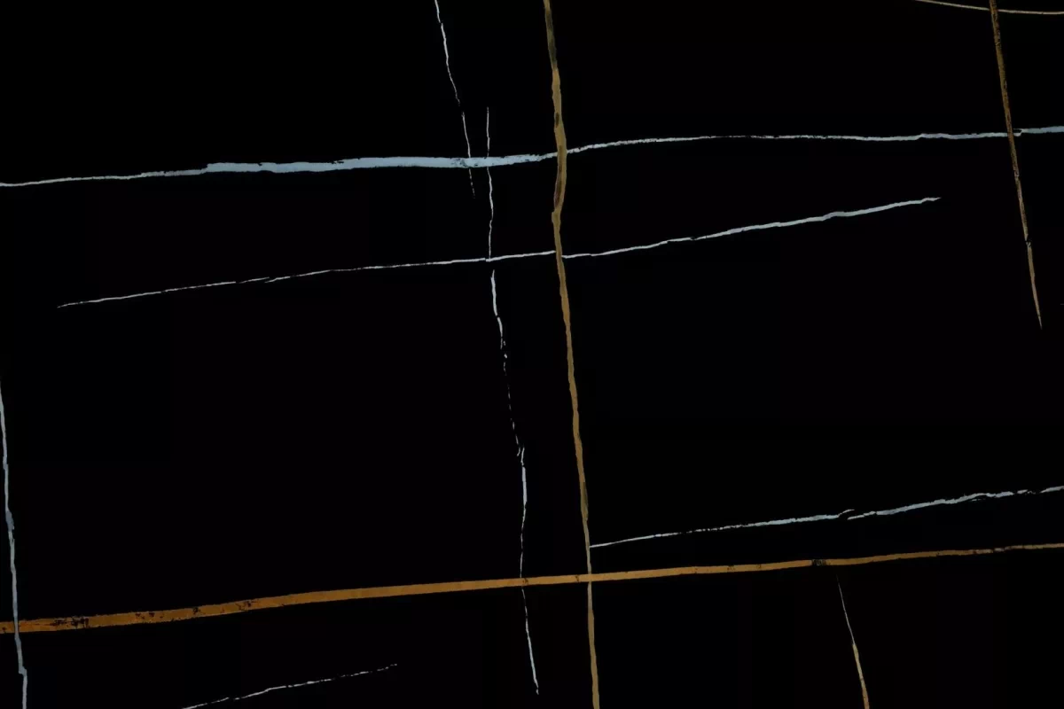 Rozkladací stôl Elunari 160-240x90 cm - mramor azario black / čierny mat Stôl rozkladany Elunari 160-240x90 cm - mramor azario black / Čierny mat