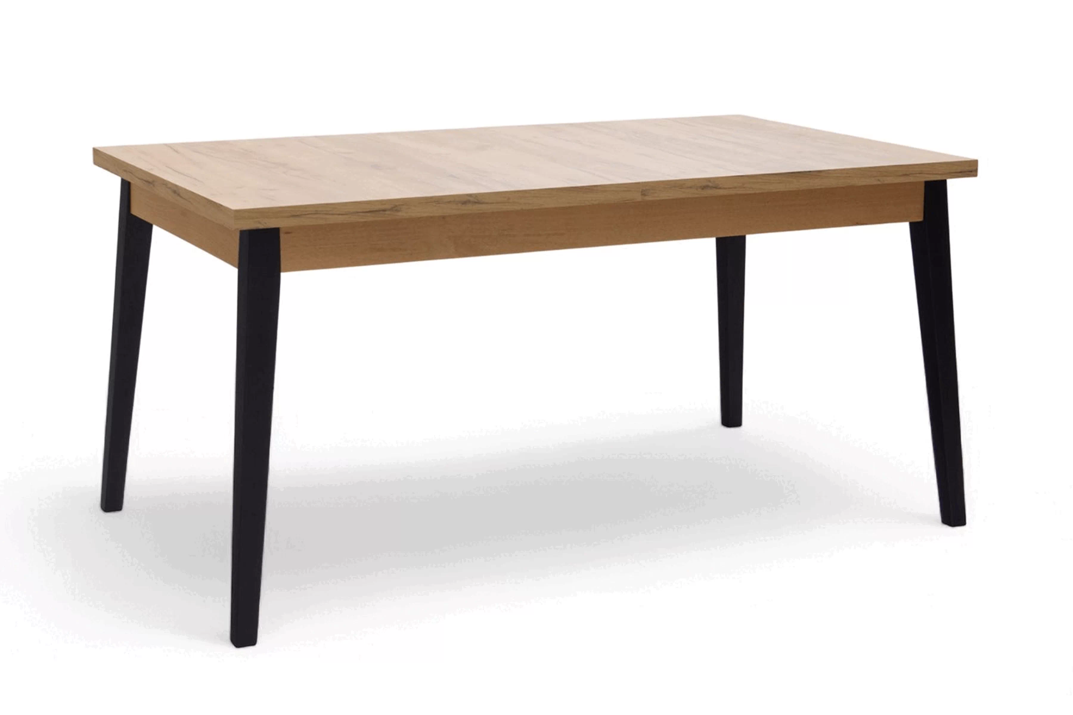 Rozkladací jedálenský stôl Paris 120-160x80 cm - dub craft / čierna Stôl rozkladany Paris 120-160x80 cm - Dub craft / čierny nožičky