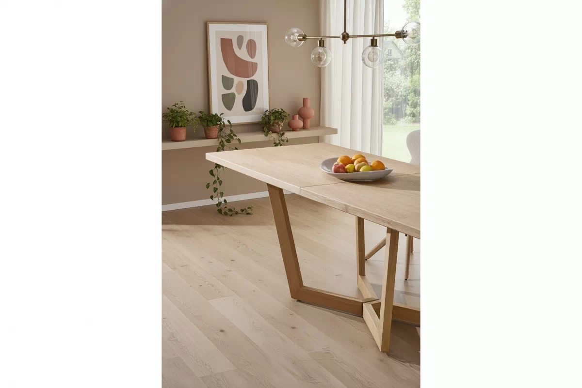 Rozkladací jedálenský stôl Salvio 160-250x90 cm drevený - prírodný dub Stôl rozkladany Salvio 160-250x90 cm Drevené - Dub prírodné