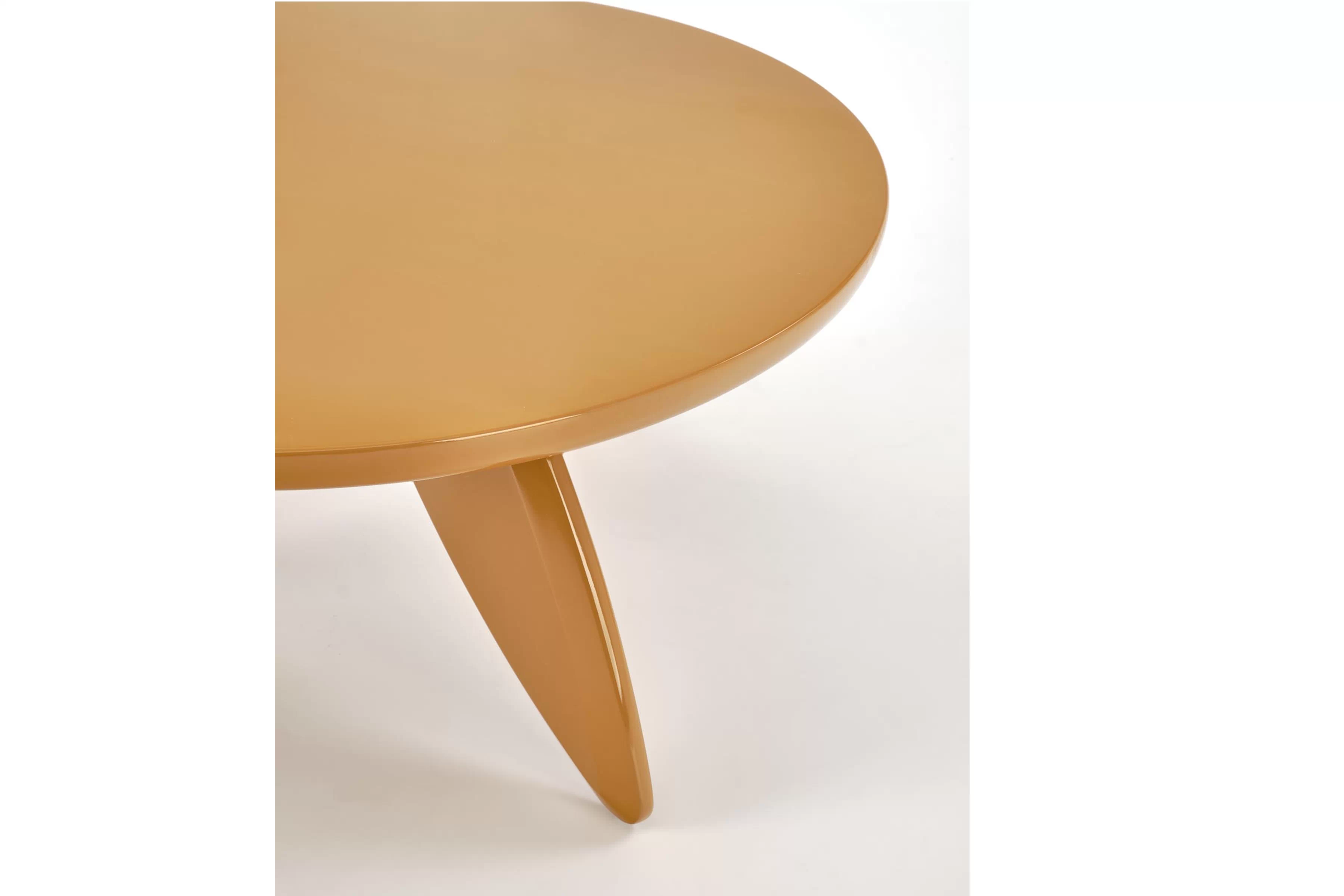 Okrúhly konferenčný stolík Lumis 80 cm - horčicový Stolík kawowy okragly Lumis 80 cm - horčicová