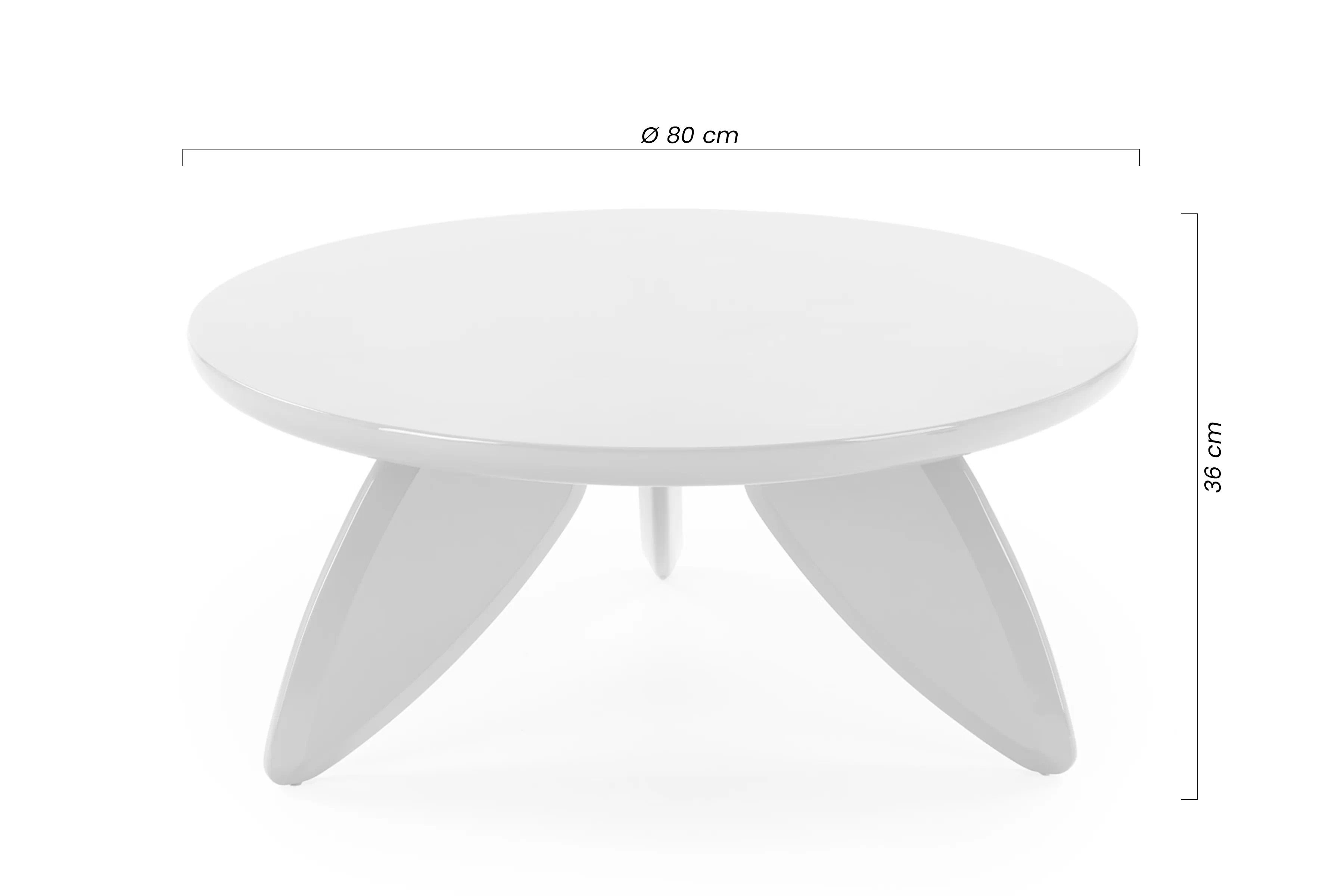 Okrúhly konferenčný stolík Lumis 80 cm - horčicový Stolík kawowy okragly Lumis 80 cm - horčicová