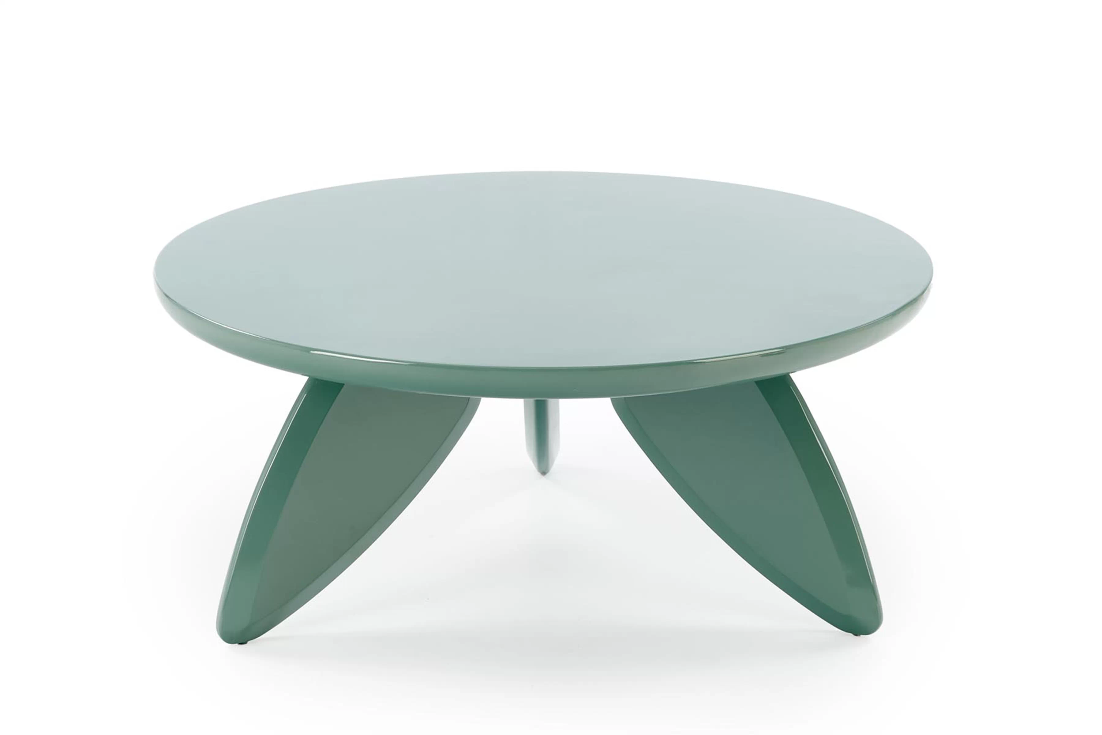 Okrúhly konferenčný stolík Lumis 80 cm - modrý Stolík kawowy okragly Lumis 80 cm - Modrý