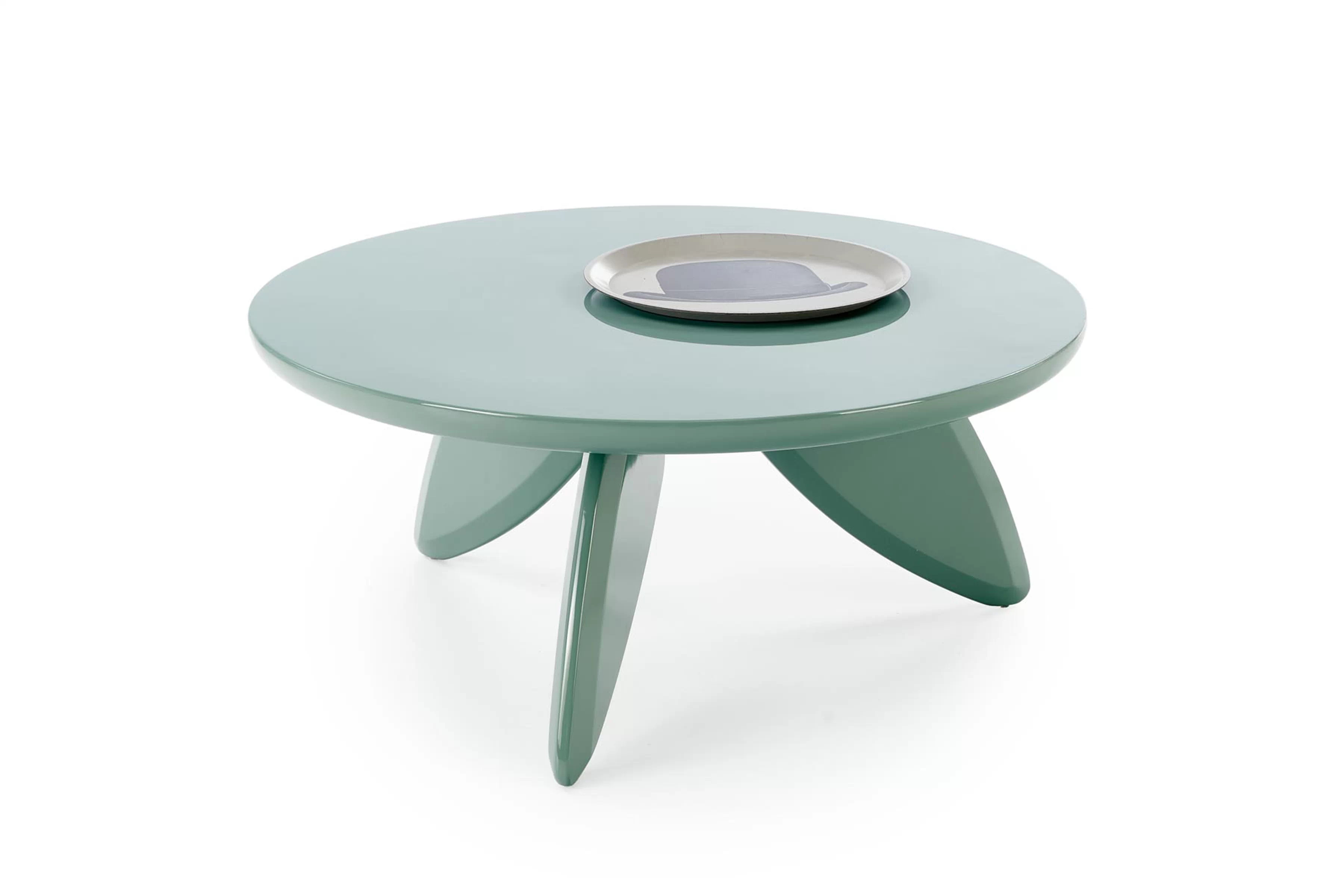 Okrúhly konferenčný stolík Lumis 80 cm - modrý Stolík kawowy okragly Lumis 80 cm - Modrý