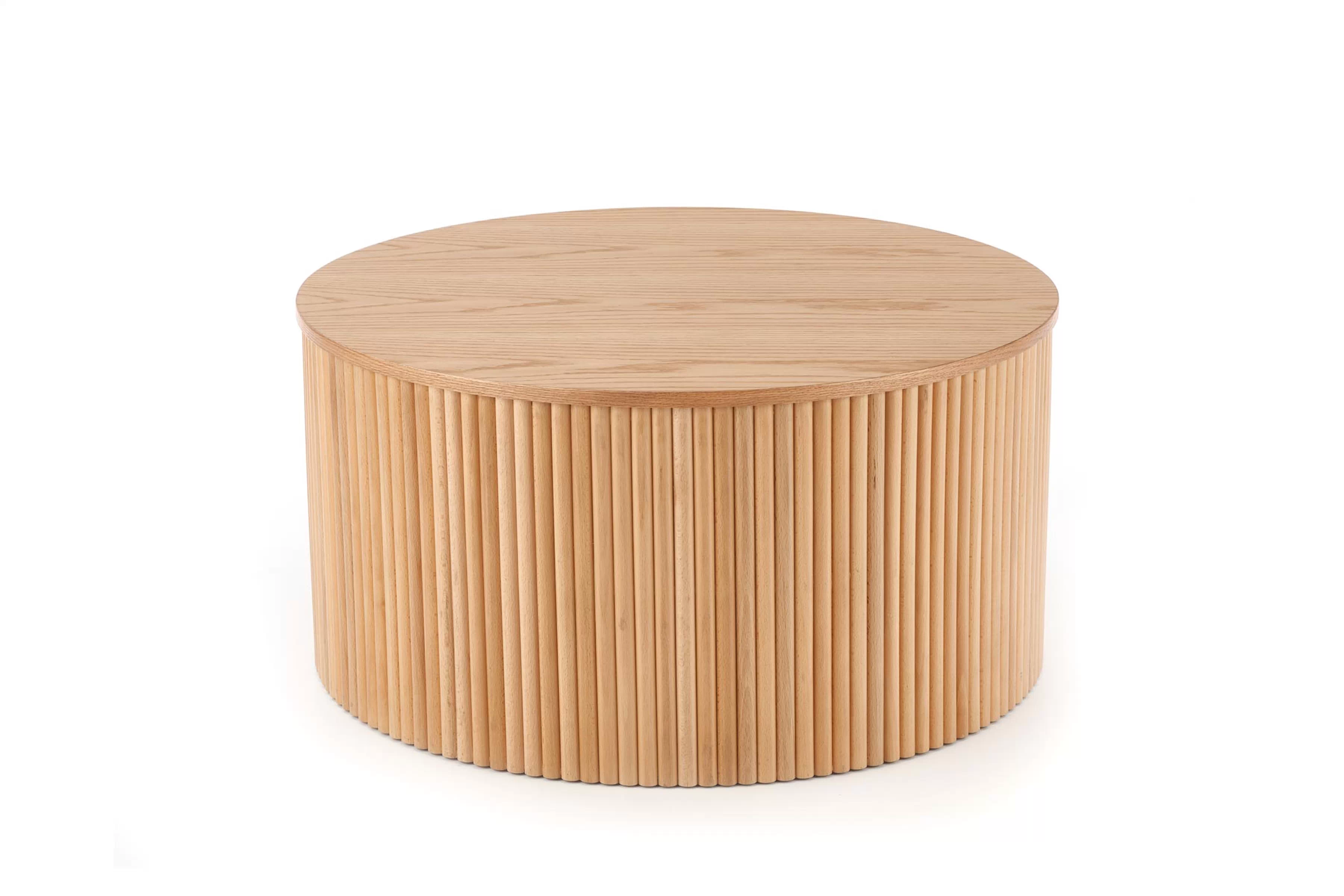 Okrúhly konferenčný stolík Tamis 80 cm - prírodný Stolík kawowy okragly Tamis 80 cm - prírodné