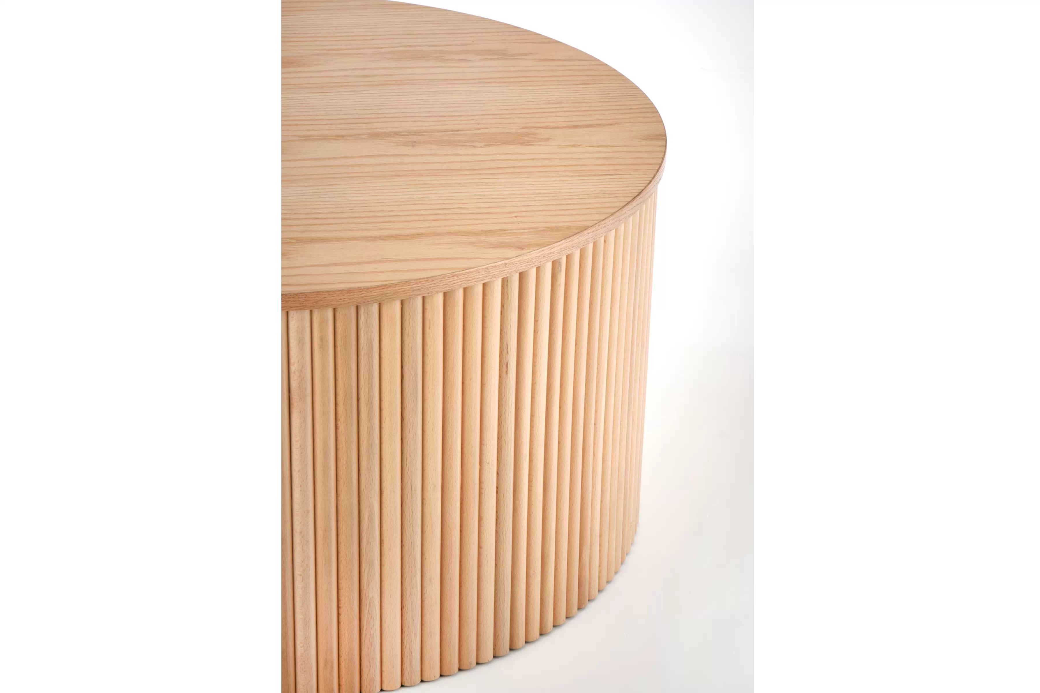 Okrúhly konferenčný stolík Tamis 80 cm - prírodný Stolík kawowy okragly Tamis 80 cm - prírodné