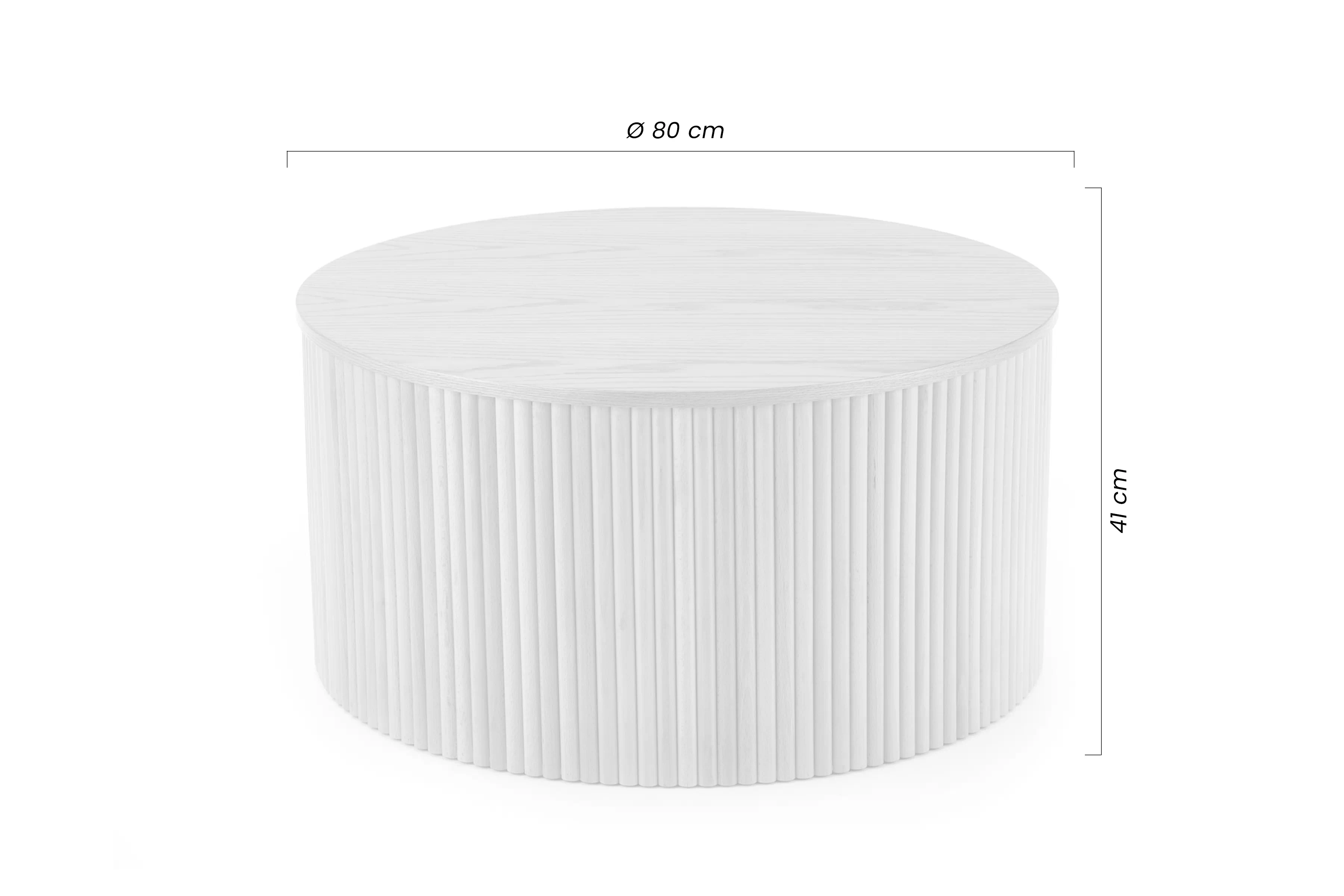 Okrúhly konferenčný stolík Tamis 80 cm - prírodný Stolík kawowy okragly Tamis 80 cm - prírodné