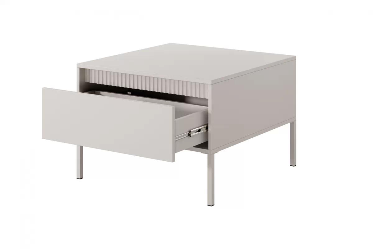 Konferenční stolek Sanos 68x68 cm - béžová stolek kawowy Sanos z szuflada - 68x68 cm - béžový