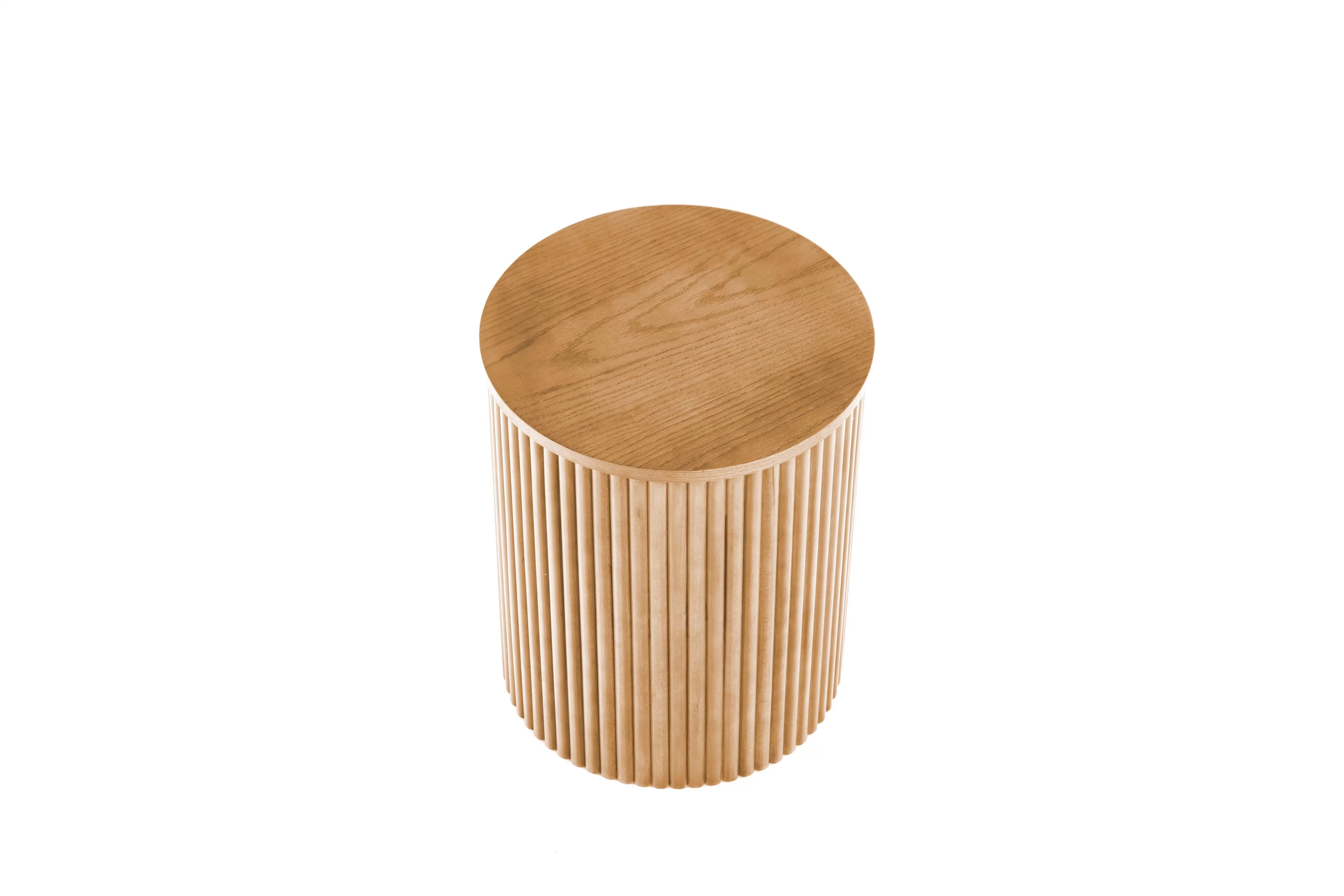 Okrúhly konferenčný stolík Tamis 40 cm - prírodný Stolík kawowy Tamis 40 cm - prírodné