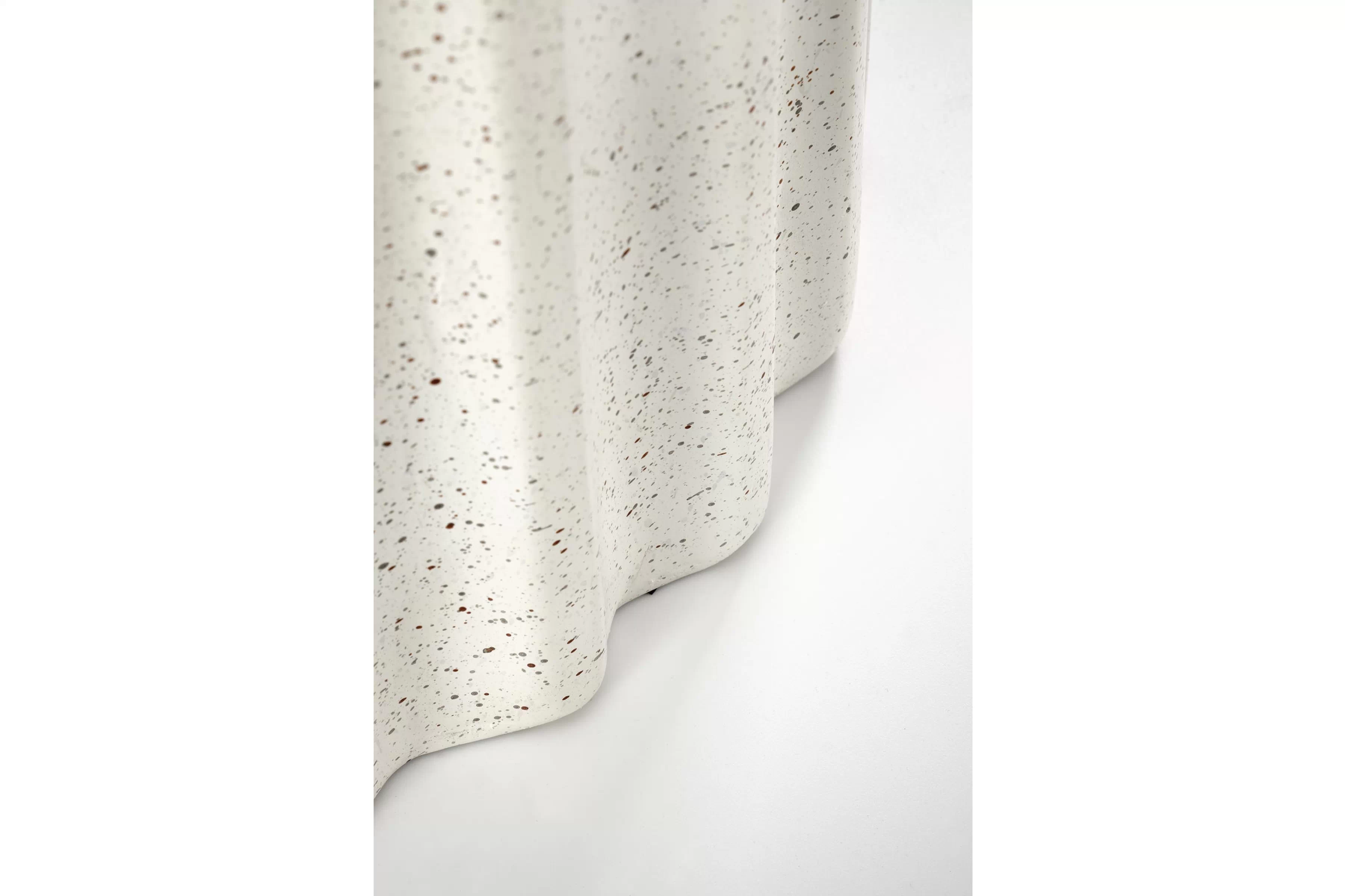 Biely konferenčný stolík Tiaris 41 cm - biele lastriko Stolík kawowy Tiaris 41 cm - biale lastryko